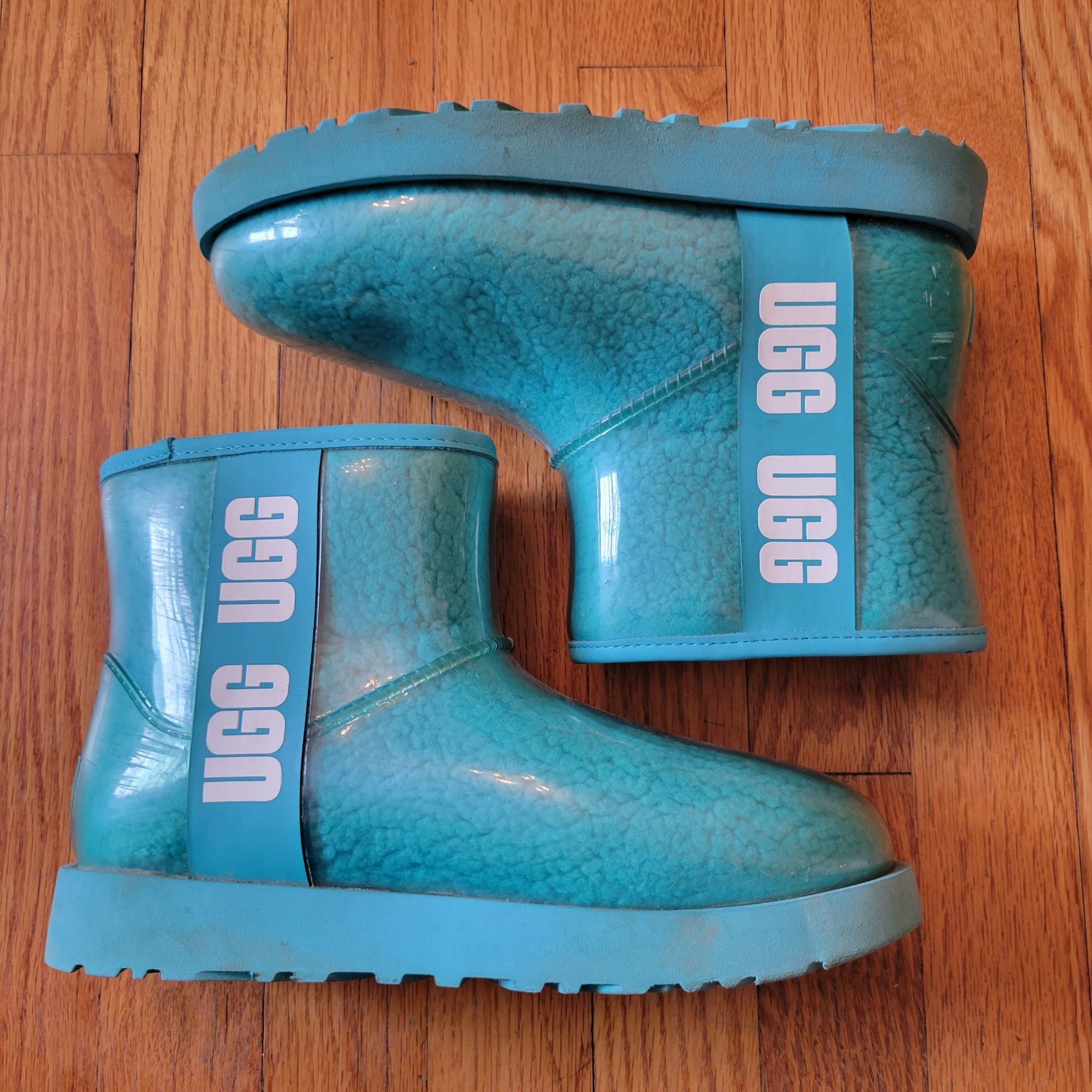 Ugg UGG Waterproof Short Boots 6 Blue Green Classic Mini Clear 1 Size US 6 / IT 36 - 2 Thumbnail