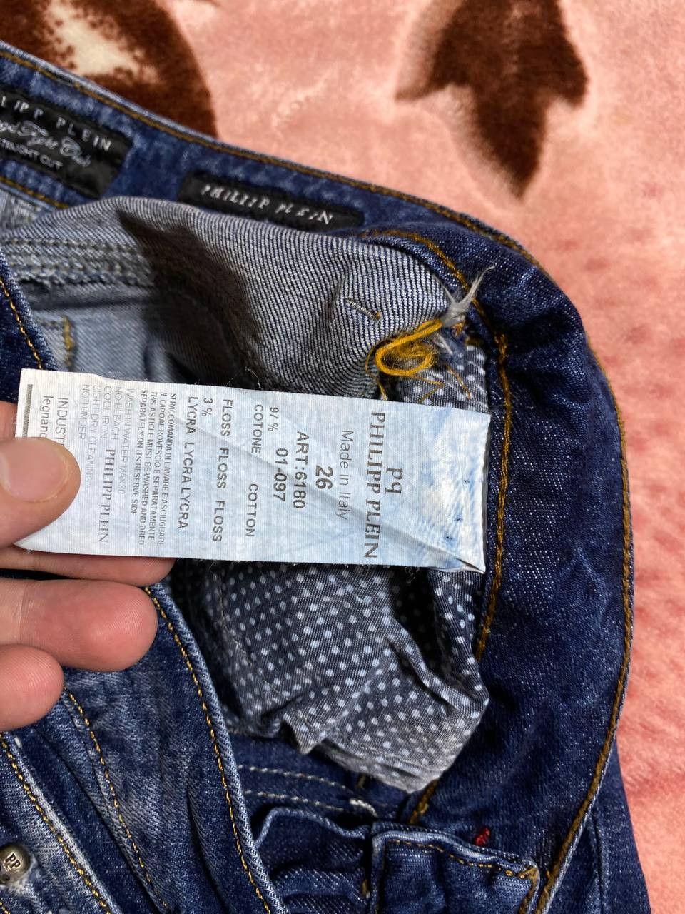 Japanese Brand × Philipp Plein Jeans Dirty Pants faded crash denim thrashed y2k distressed Size US 26 / EU 42 - 3 Thumbnail