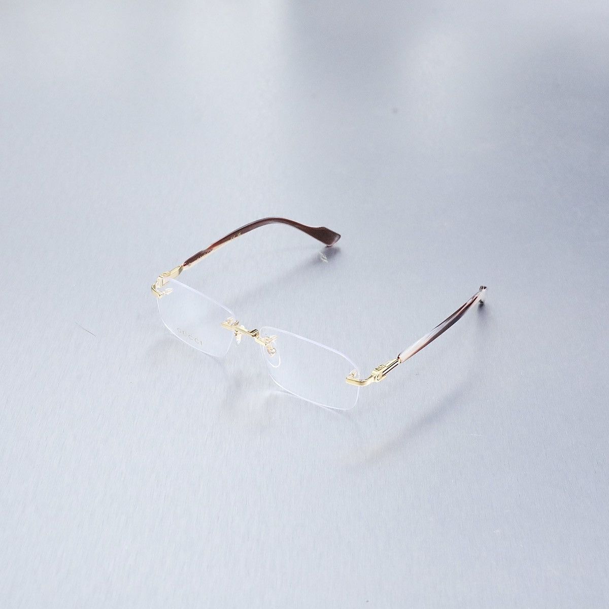 image of Gucci Gg1221O 002 Glasses in Hemp Brown, Men's