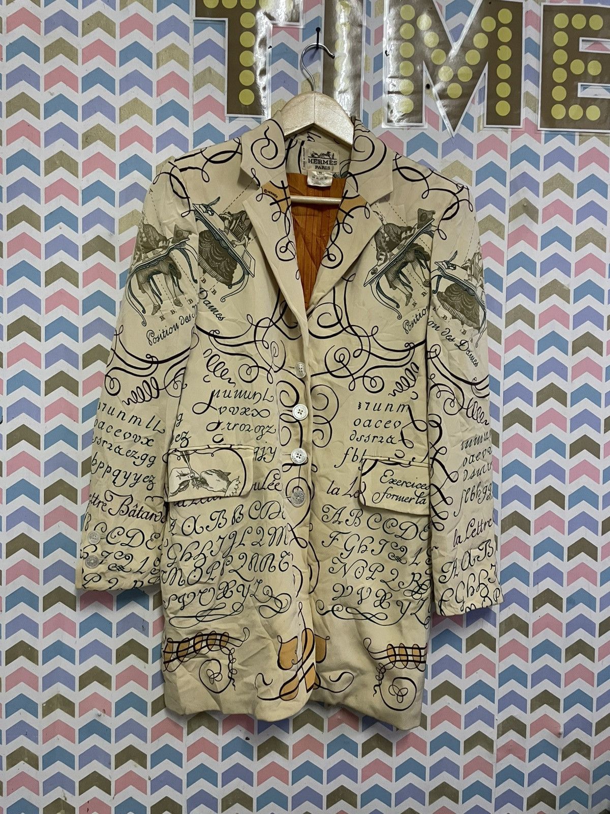 Hermes 90s hermes print jacket,1990 silk jacket by hermes Size M / US 6-8 / IT 42-44 - 2 Thumbnail