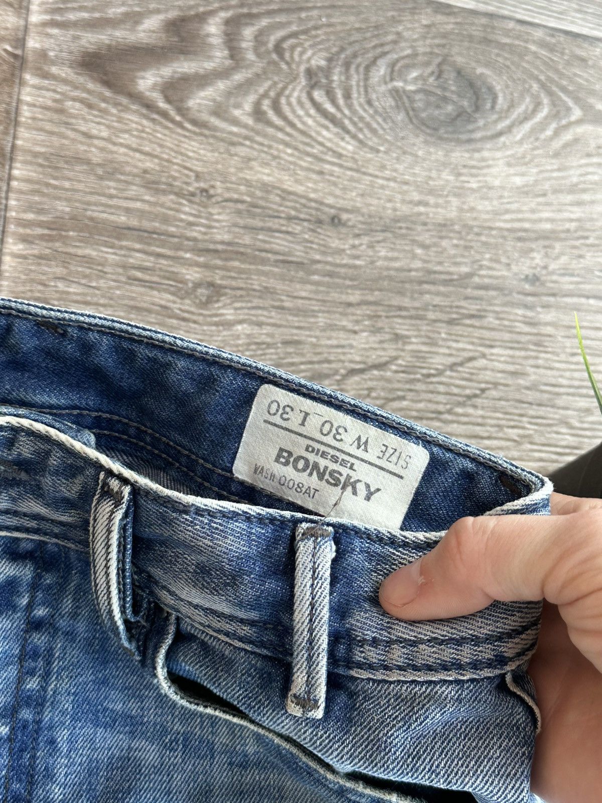 Diesel 🔥 Diesel Bonsky Washed Blue Distressed Oversized Jeans Pants Size US 30 / EU 46 - 6 Thumbnail