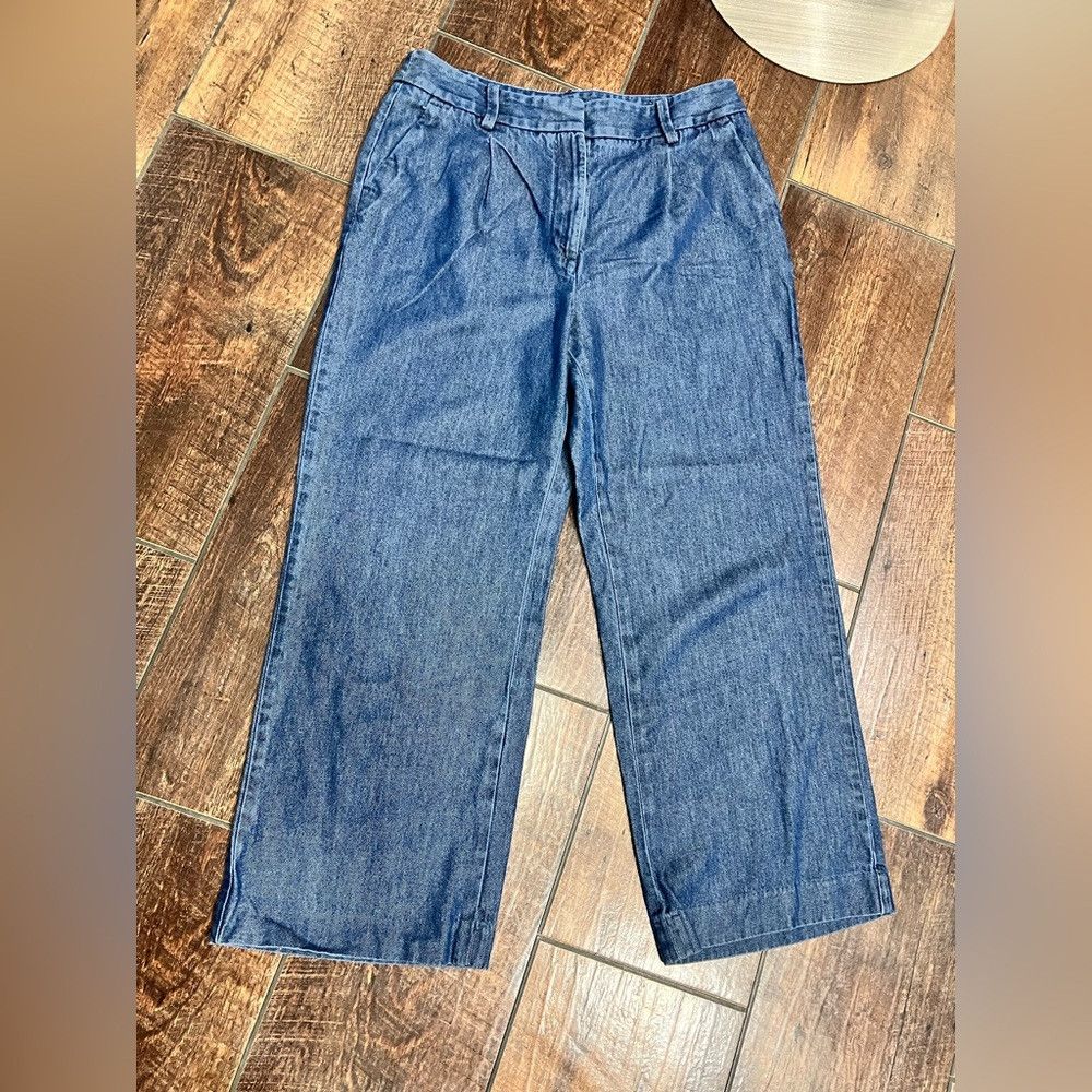 Talbots Talbots Weston Pant Soft Denim Jeans Super Wide Leg Trouser Size 34" / US 12 / IT 48 - 5 Thumbnail