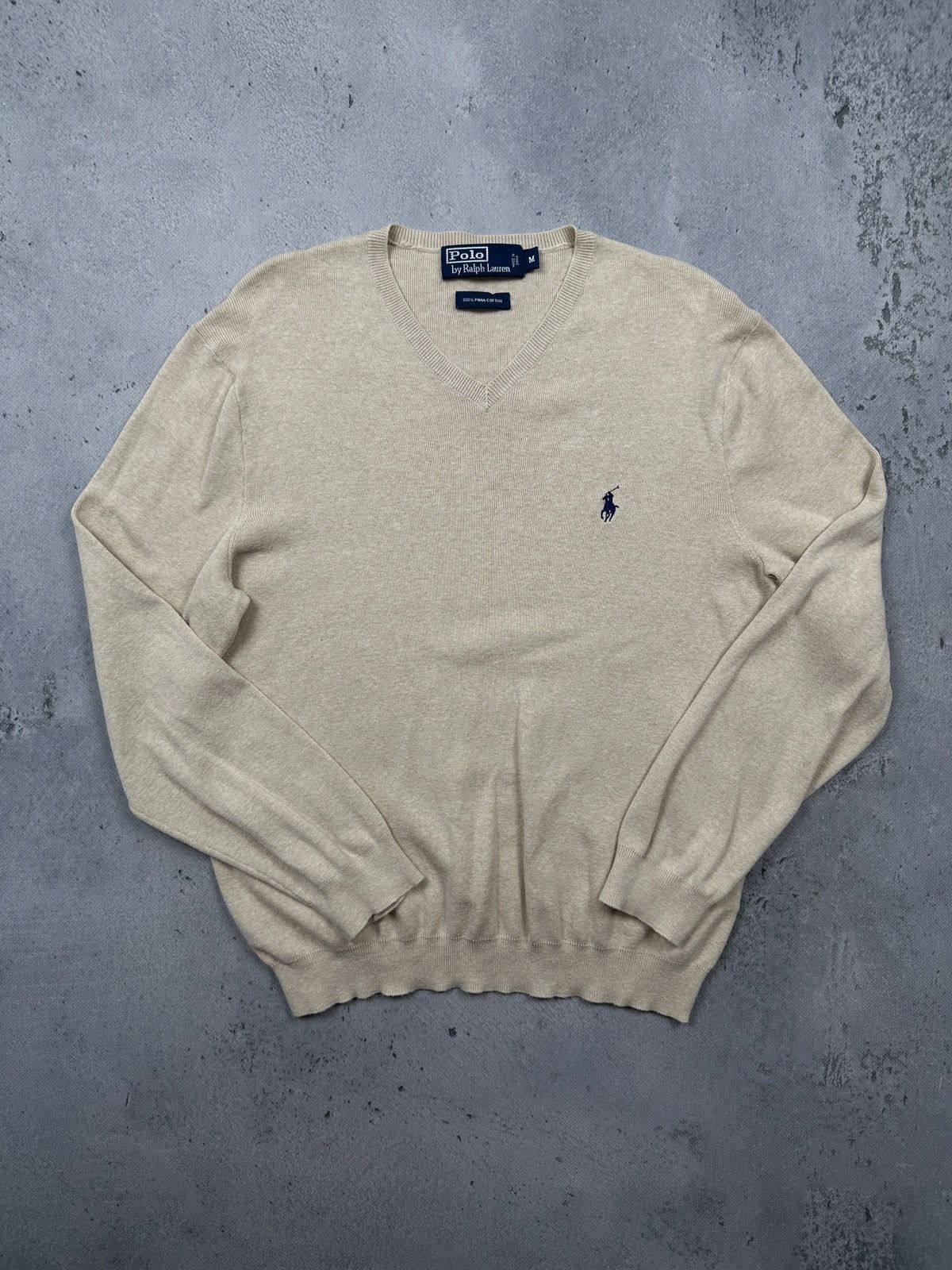 Polo Ralph Lauren Vintage Polo Ralph Lauren V-Neck Sweater Small Logo Pony y2k Size US M / EU 48-50 / 2 - 2 Thumbnail