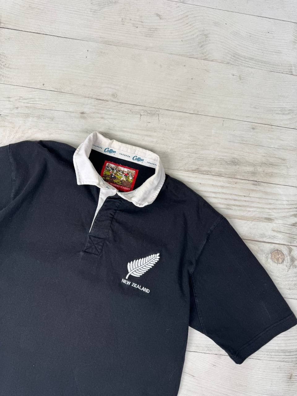Canterbury of New Zealand Vintage Cotton Traders New Zealand Rugby Polo Shirt 90s Size US L / EU 52-54 / 3 - 2 Thumbnail