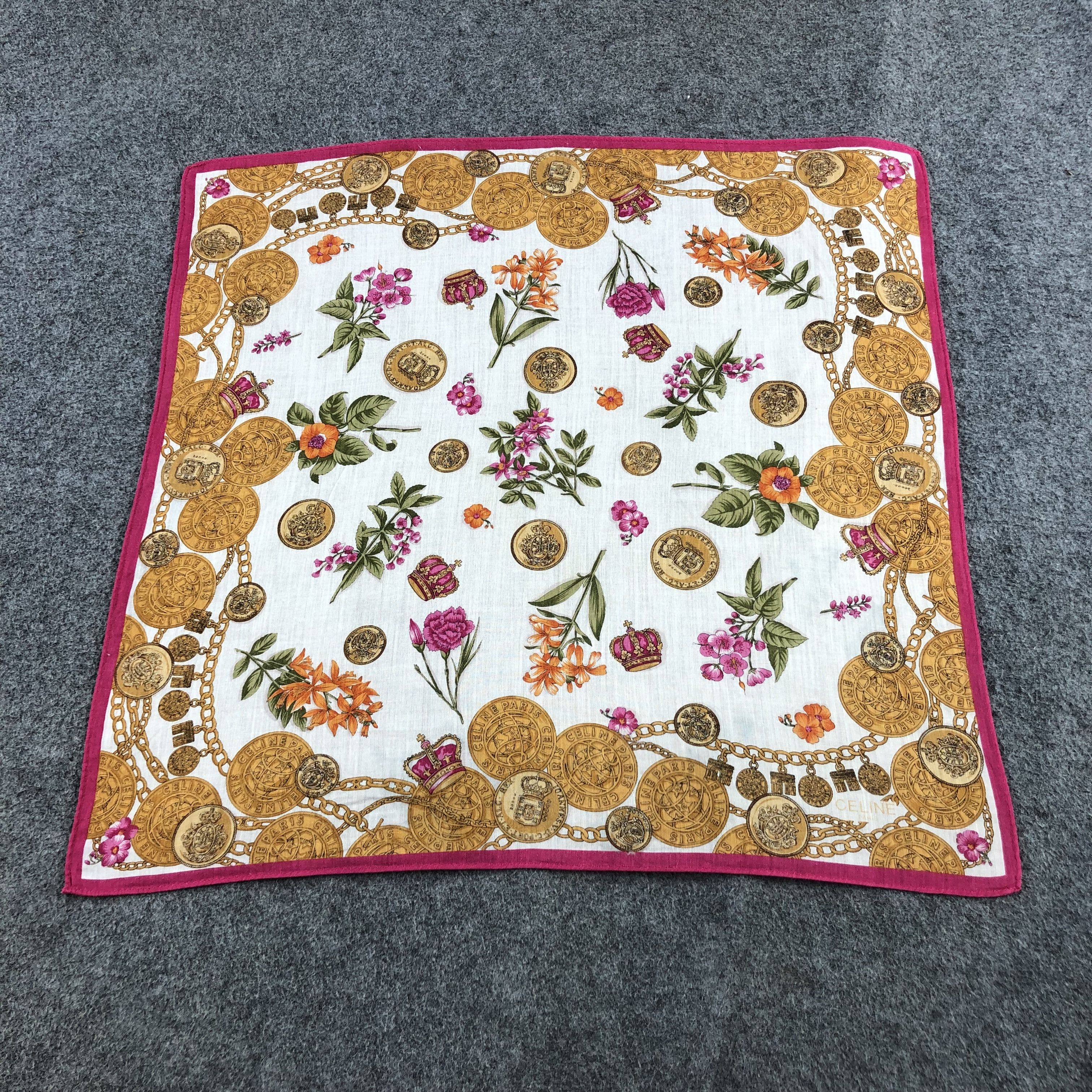 Celine Celine Luxury Handkerchief Neckerchief Bandana H1438 Size ONE SIZE - 1 Thumbnail
