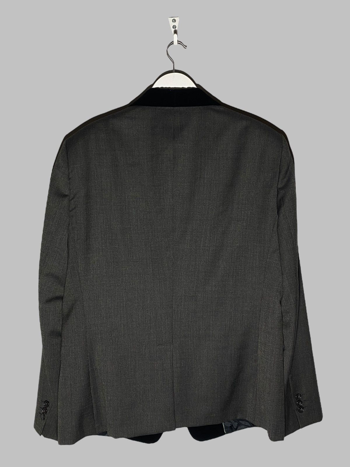 Emporio Armani Emporio Armani Green Line Black Velour Lapel Wool Blazer Size 54R - 2 Thumbnail