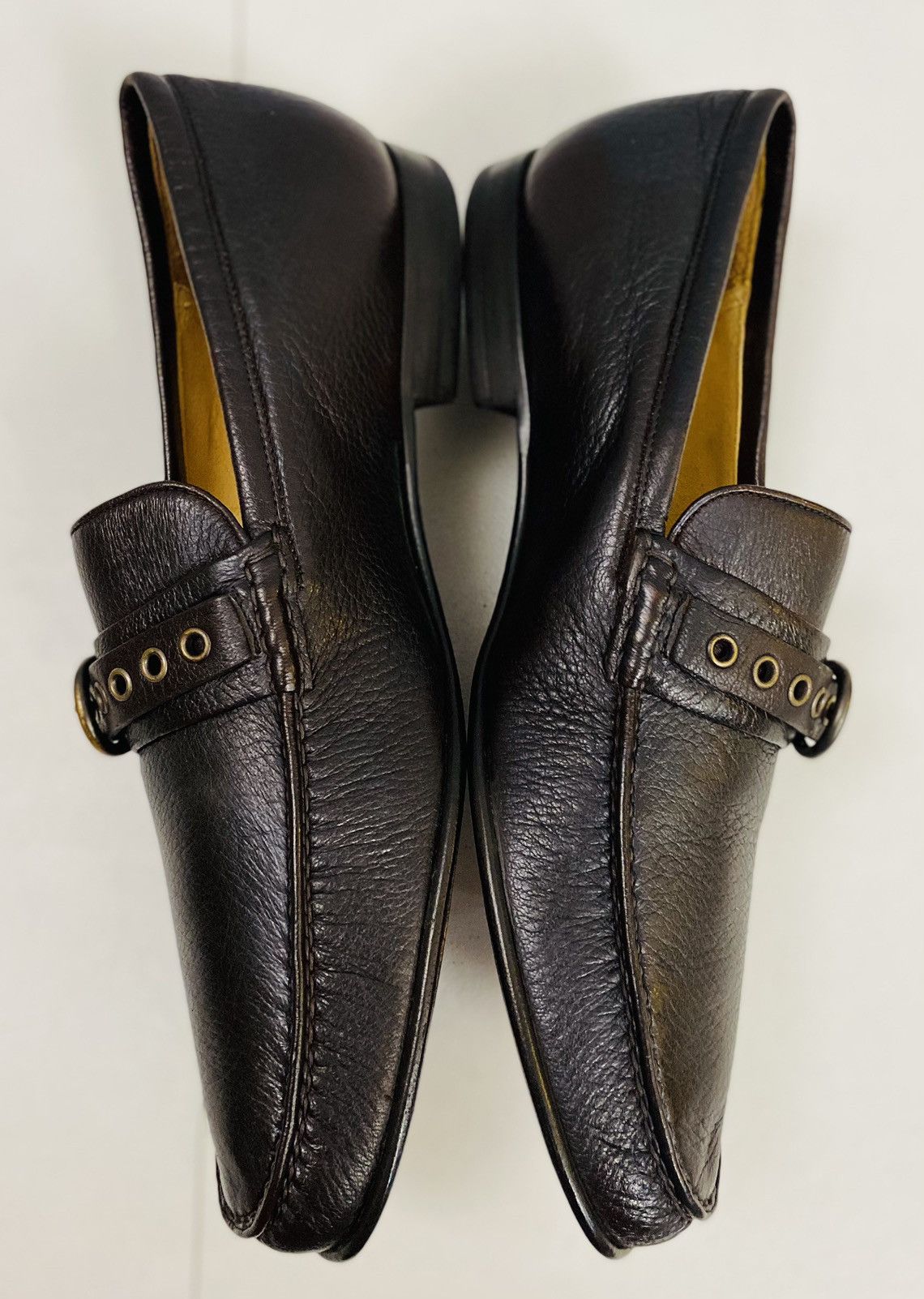Bally Bally Dark Brown Deerskin Logo Buckled Strap Loafer 12 NIB Size US 12 / EU 45 - 8 Thumbnail