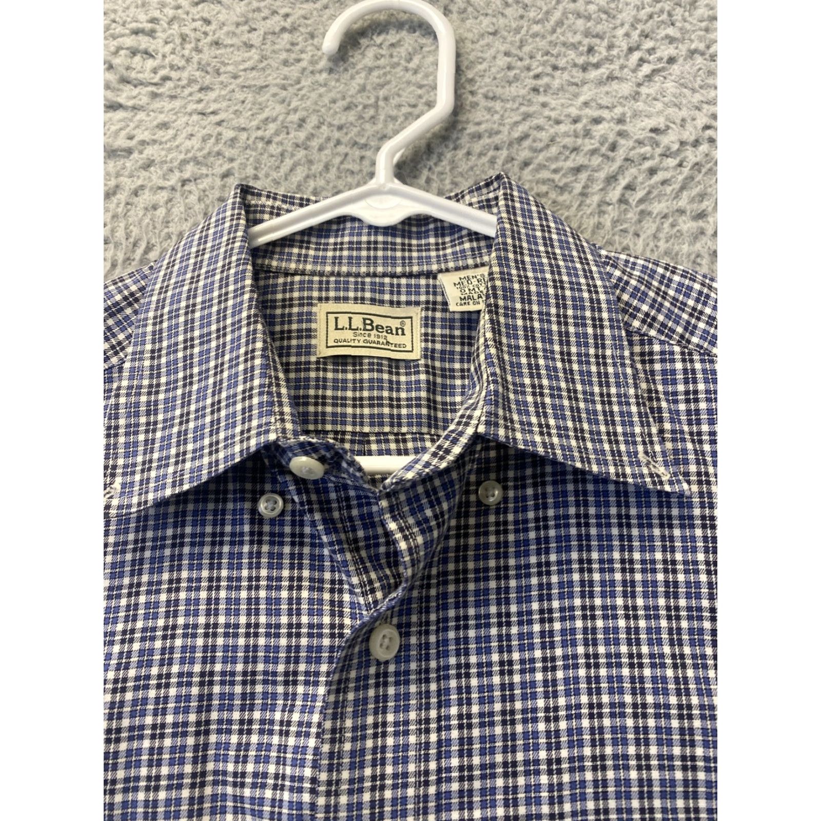 Vintage L.L. Bean Button-Down Shirt Men M Blue Check Cotton Long Sleeve Casual Authentic Regular Men Size US M / EU 48-50 / 2 - 3 Thumbnail