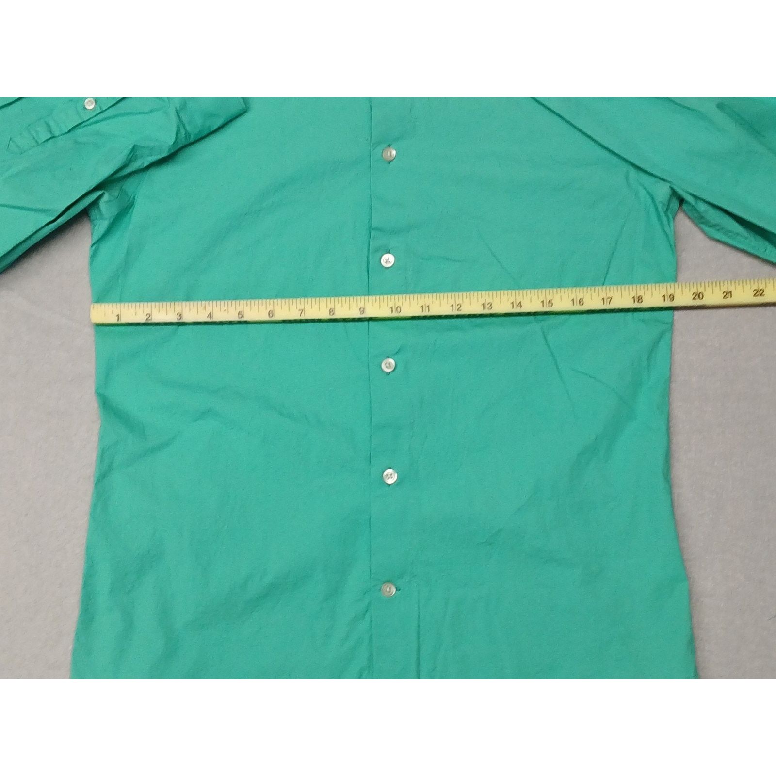 Express 1MX Express (Medium) Green Button Fitted Dress Shirt Size US M / EU 48-50 / 2 - 3 Thumbnail