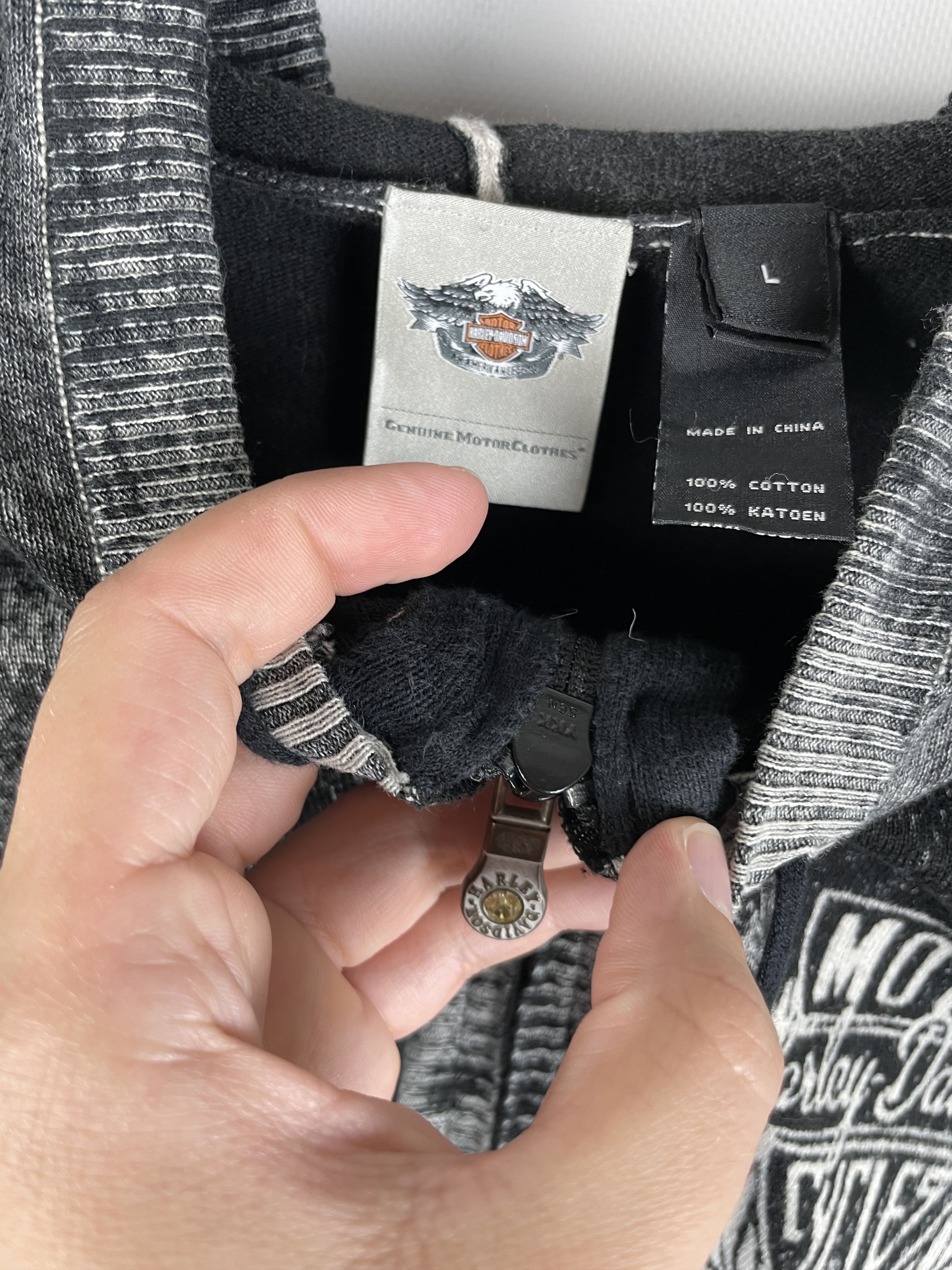Harley Davidson Vintage Harley Davidson Zip Hoodies Motorcycle Size L / US 10 / IT 46 - 7 Thumbnail