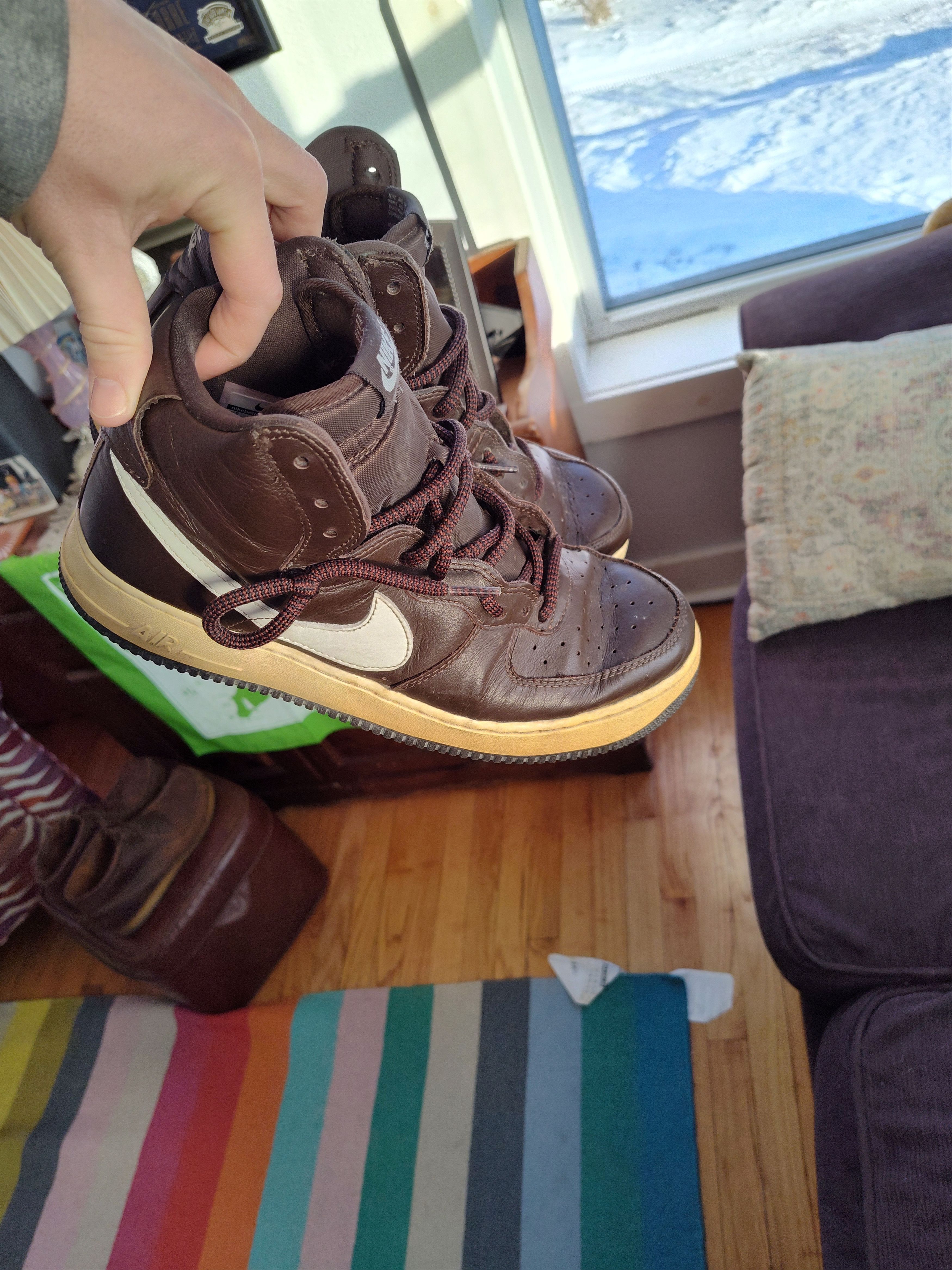 Nike Chocolate Air Force Ones Size US 10 / EU 43 - 1 Thumbnail