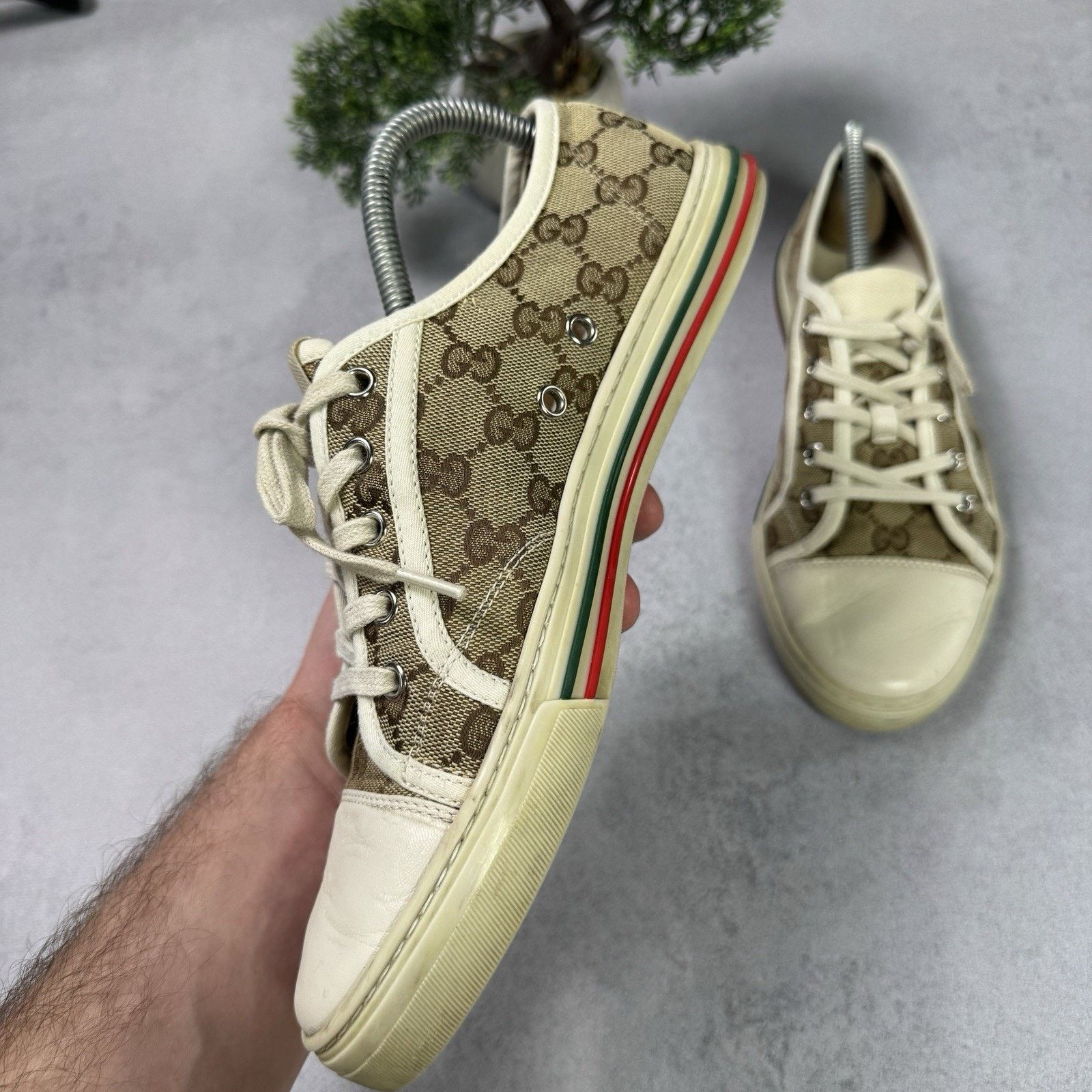 Gucci Gucci Cloth Trainers Canvas GG Monogram Men Size 40 US 7 Size US 7 / IT 37 - 9 Thumbnail