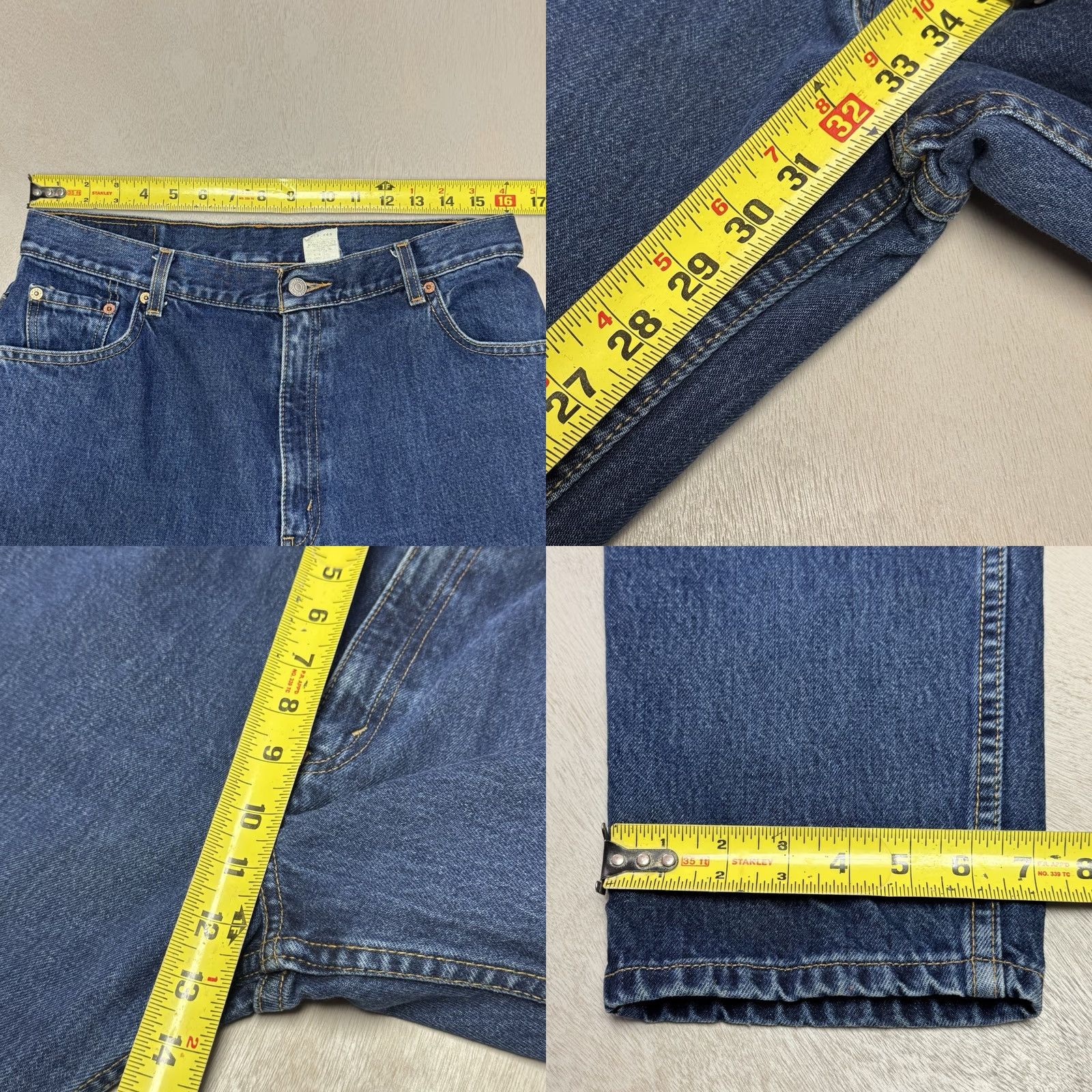 Levi's VINTAGE Levi’s 550 Jeans Women 16 Regular 32x32 Relaxed Tapered Blue denim High Rise 100% Cotton Mens Women Girls? Size 38" / US 16 / IT 52 - 8 Thumbnail