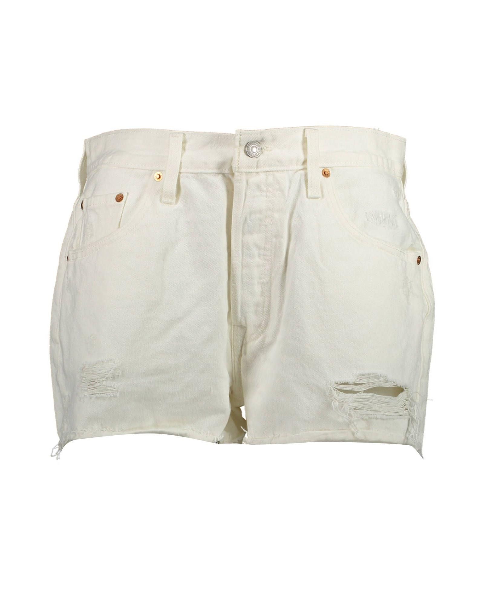 image of Levis Cotton Jeans With Worn Effect & Logo in White, Women's (Size 26)