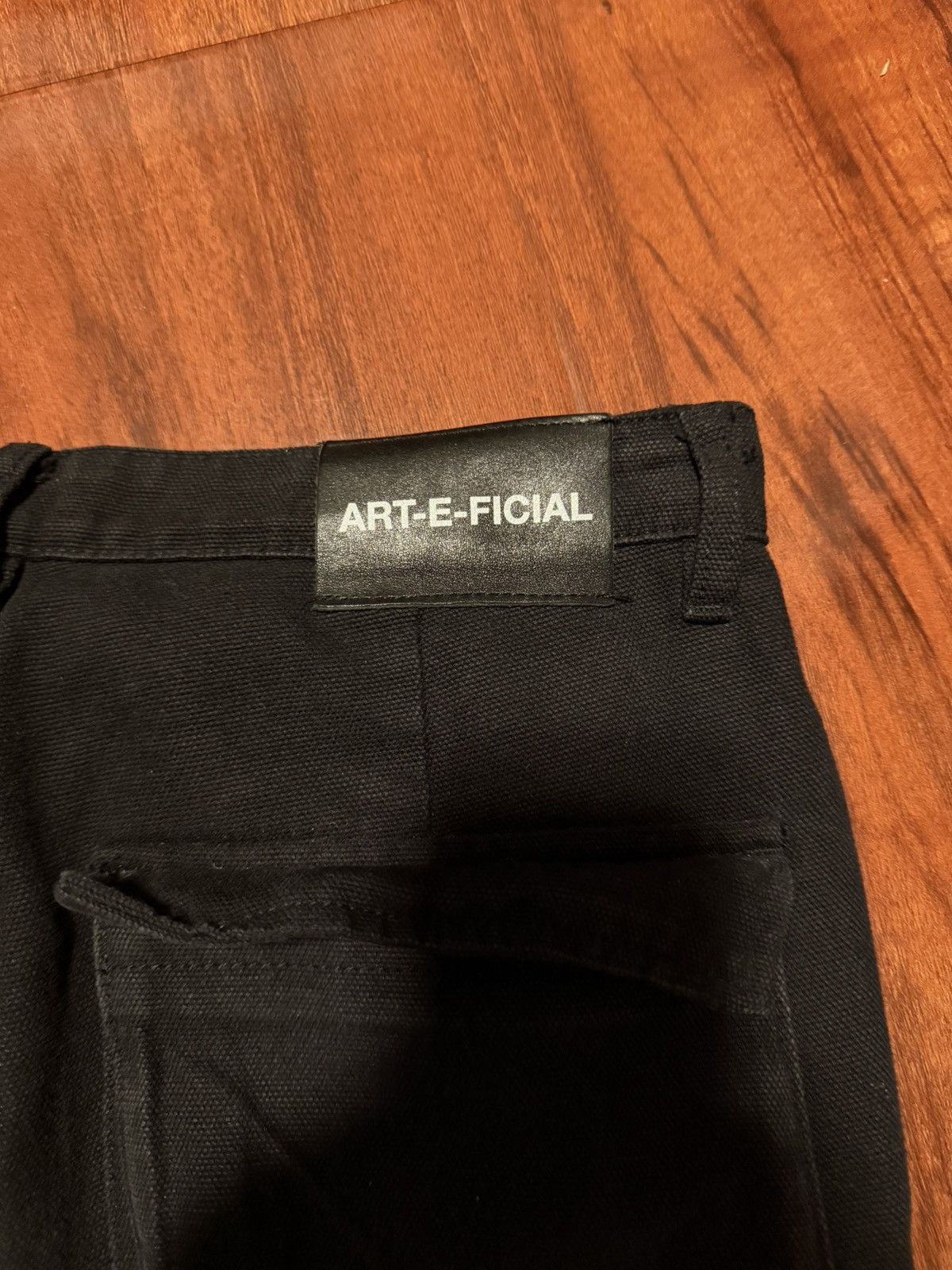 Other ART-E-FICIAL Black Baggy Double Cargo Pants Size US 31 - 4 Thumbnail