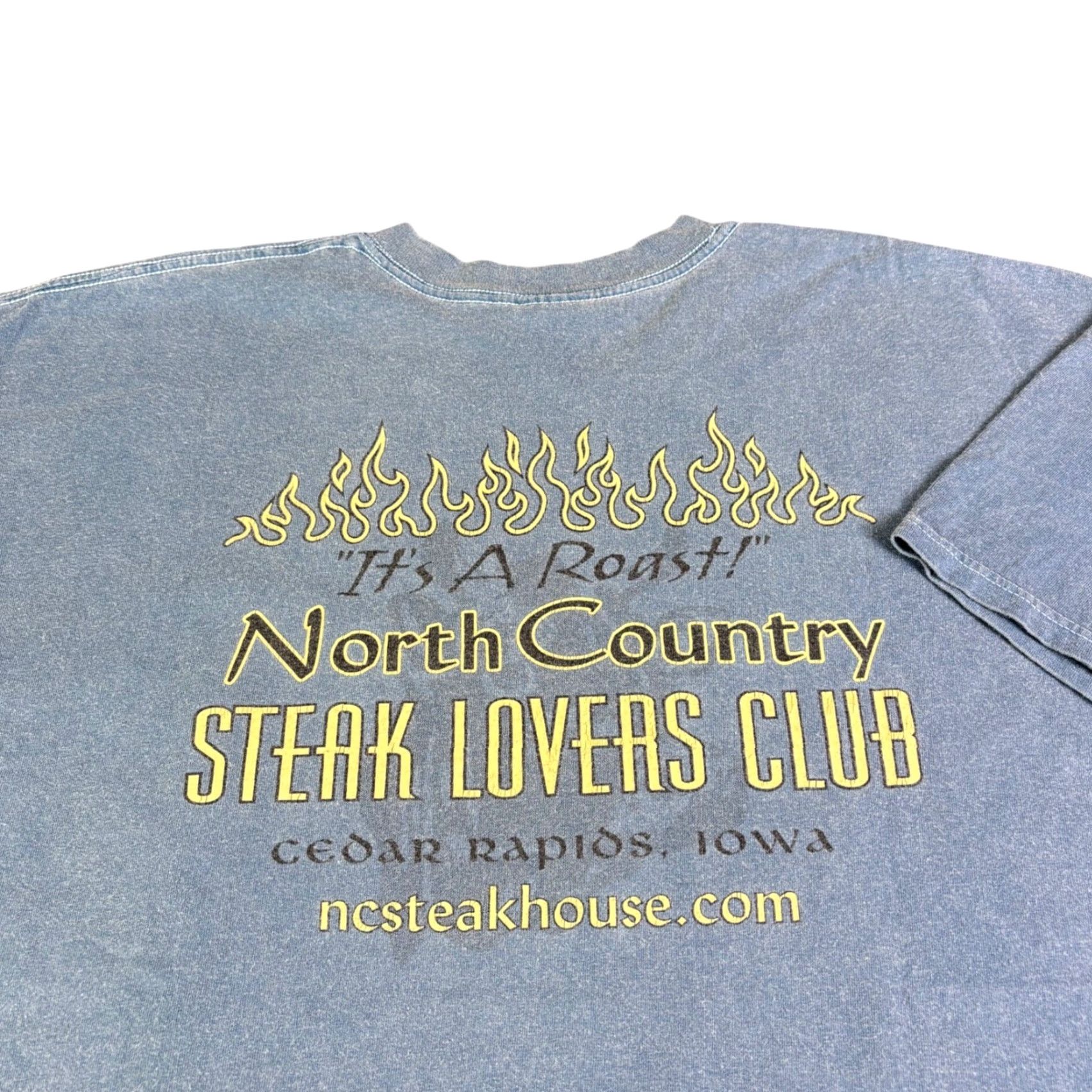 Gildan Gildan T-Shirt XL Blue Graphic Print Mens Crew Neck Heavyweight Preshrunk 90s Fire Outdoor Iowa Graphic Shirt Size US XL / EU 56 / 4 - 2 Thumbnail