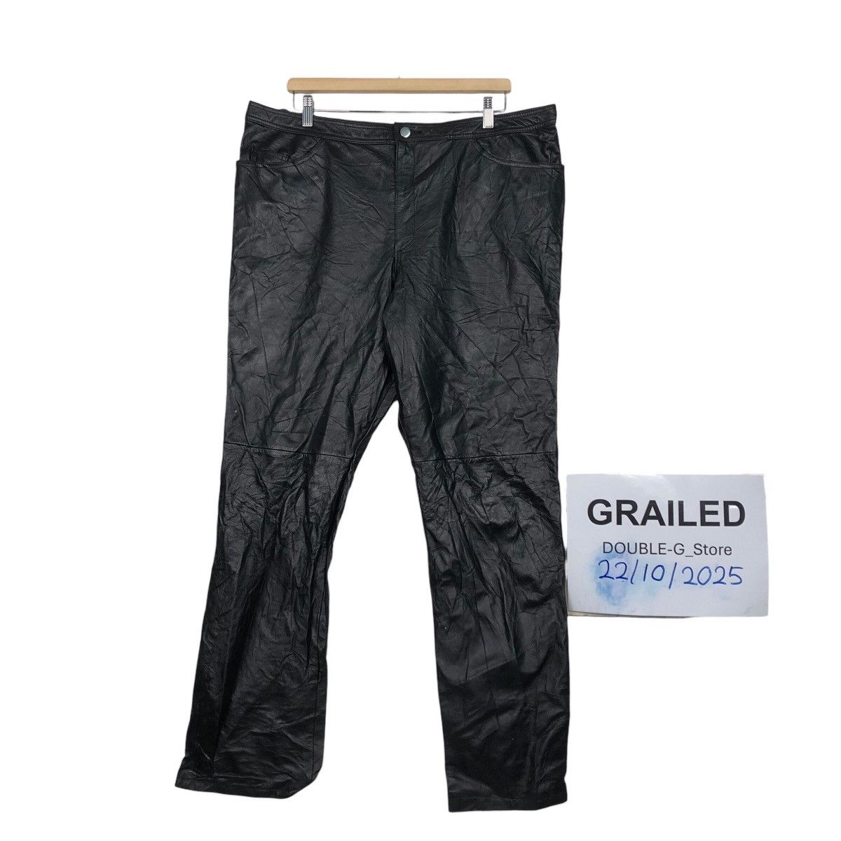 📌Vintage Biker Casual Leather Pants Fun Lemo Issey Miyake