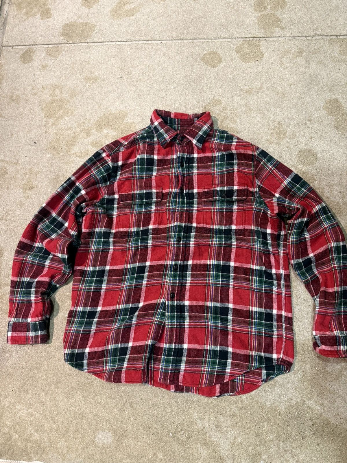 Polo Ralph Lauren Polo Ralph Lauren Plaid Flannel Shirt Red Green Size L Size US L / EU 52-54 / 3 - 1 Thumbnail