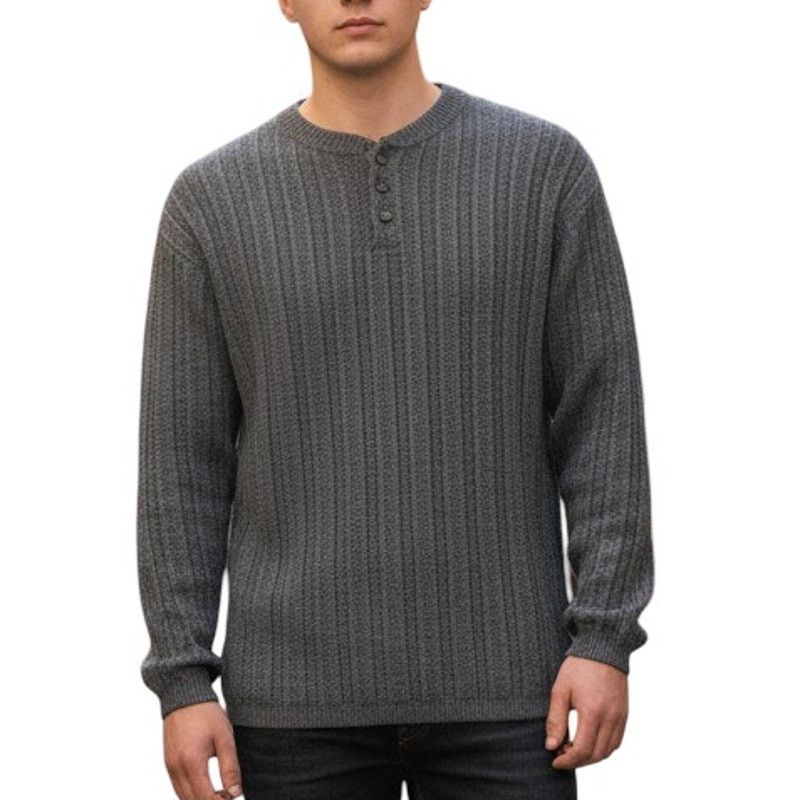 Bill Blass × Vintage Vintage Bill Blass Sweater 90s Hand Framed USA Made Henley Size US XL / EU 56 / 4 - 1 Thumbnail