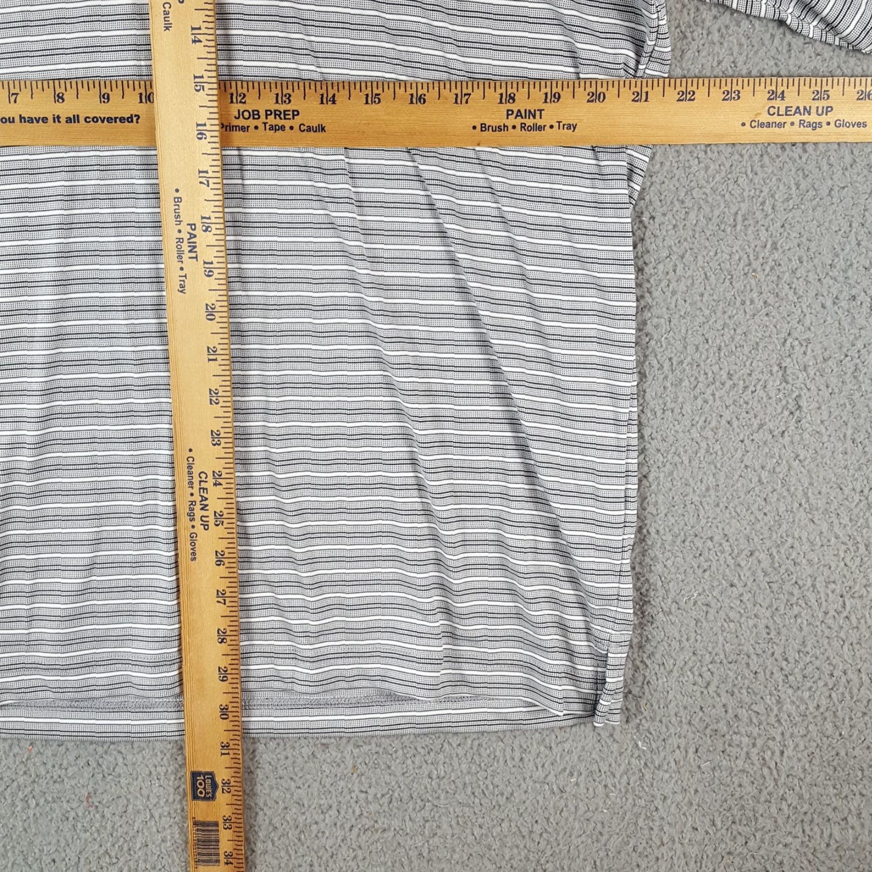 Vintage VINTAGE Tehama Breathable Striped Polo Shirt Men's L Gray Cotton Button Collared Polo Golf Shirt Size US L / EU 52-54 / 3 - 5 Thumbnail