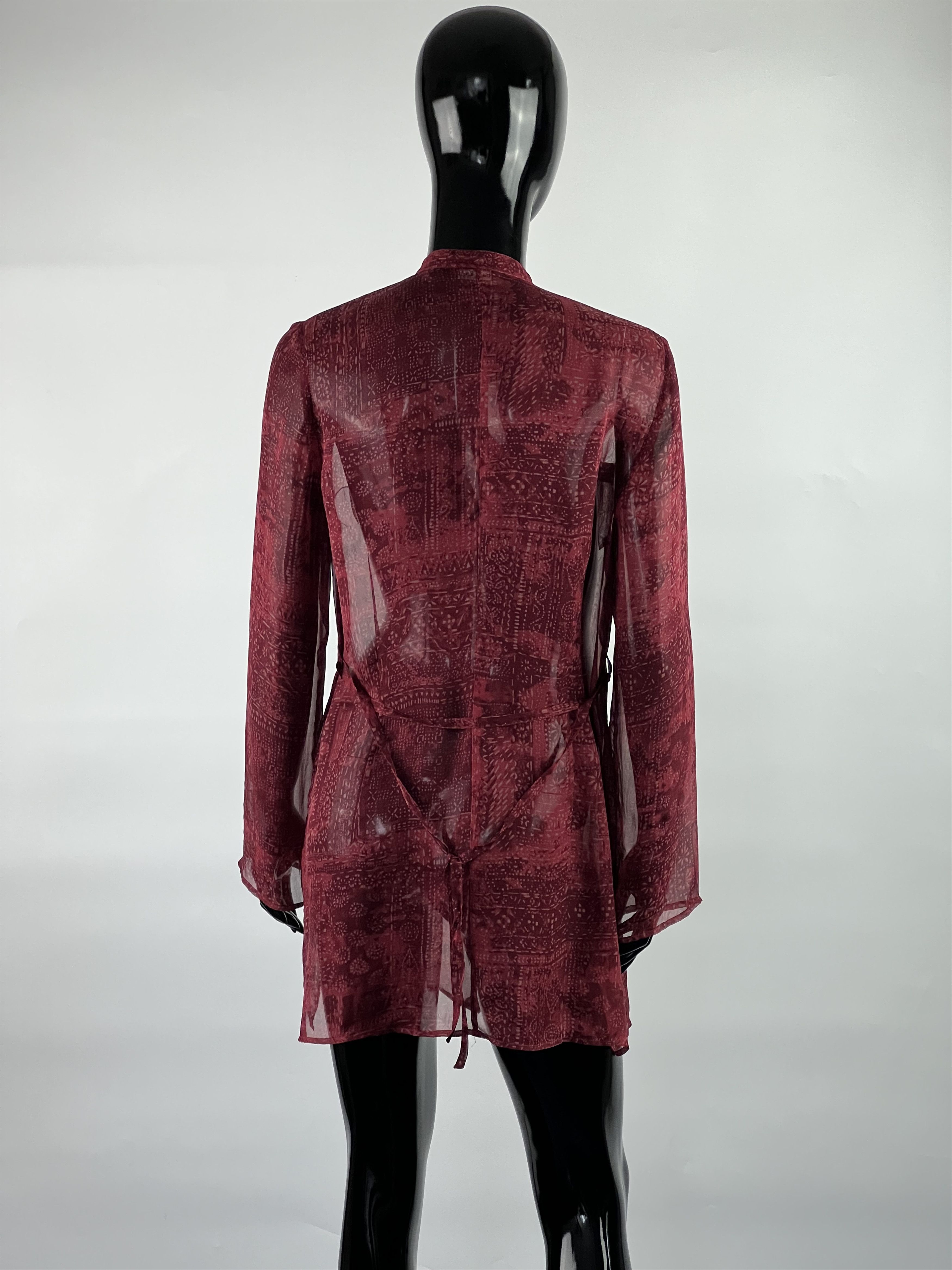 Cacharel × SikSilk Cacharel Button Up Silk Blouse Red Size 42/10 Size M / US 6-8 / IT 42-44 - 3 Thumbnail