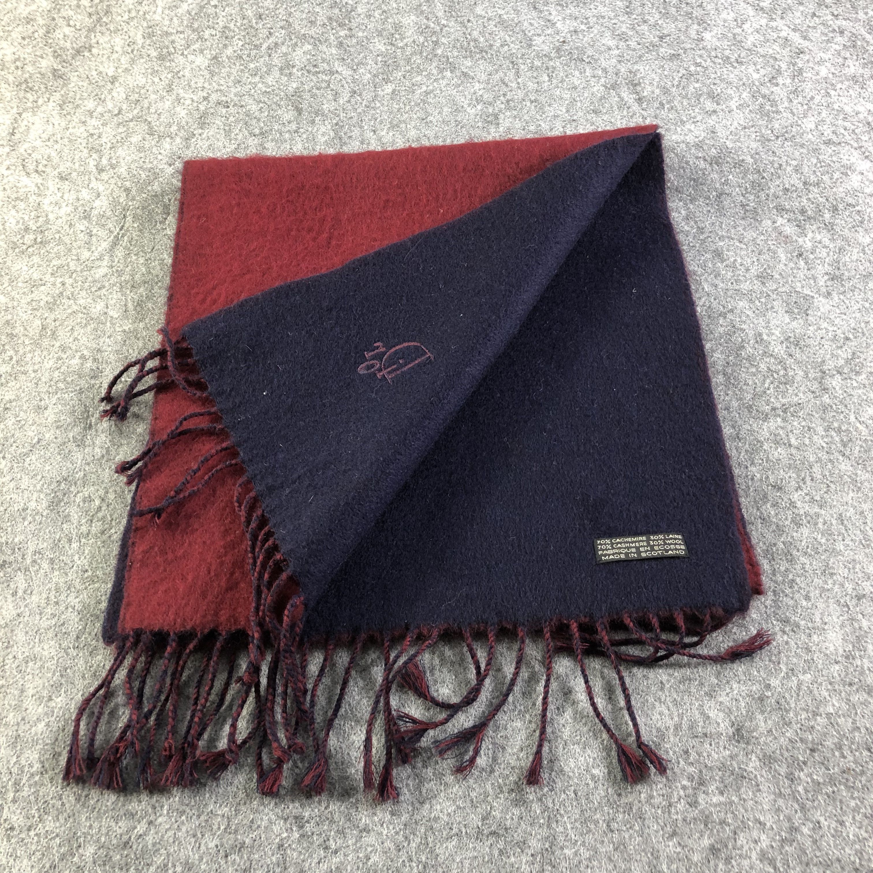Christian Dior Monsieur Christian Dior Plain Cashmere Scarf Muffler V1604 Size ONE SIZE - 5 Thumbnail