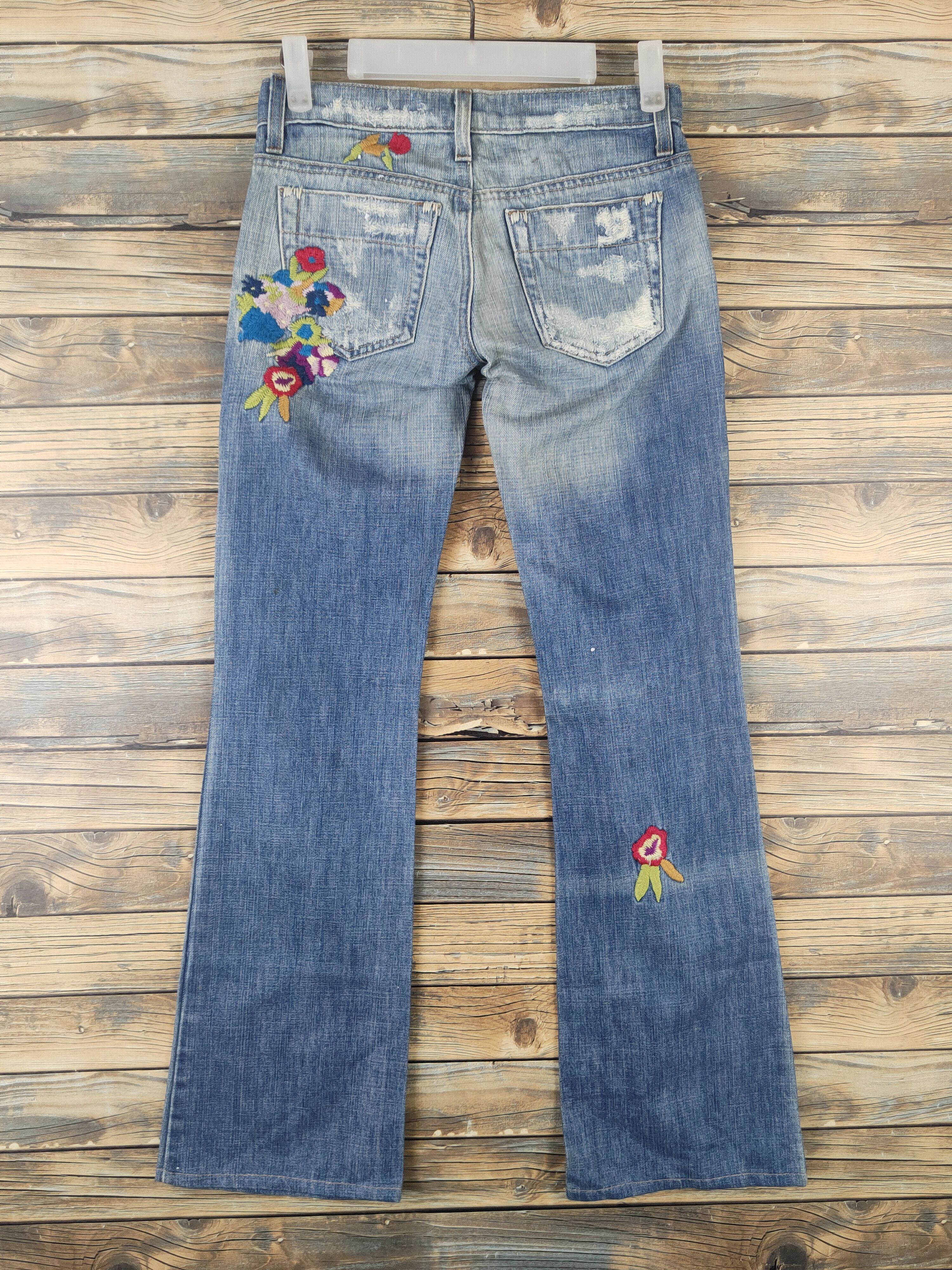 Joe's DL Joe's Blue Distressed Ripped Jeans #46-010 Size 24" / US 00 / IT 34 - 8 Thumbnail