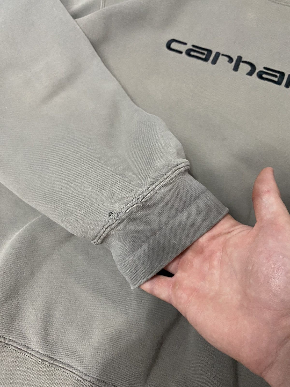 Carhartt × Vintage Vintage Carhartt Big Logo Faded Oversize Sweatshirt Size US L / EU 52-54 / 3 - 6 Thumbnail