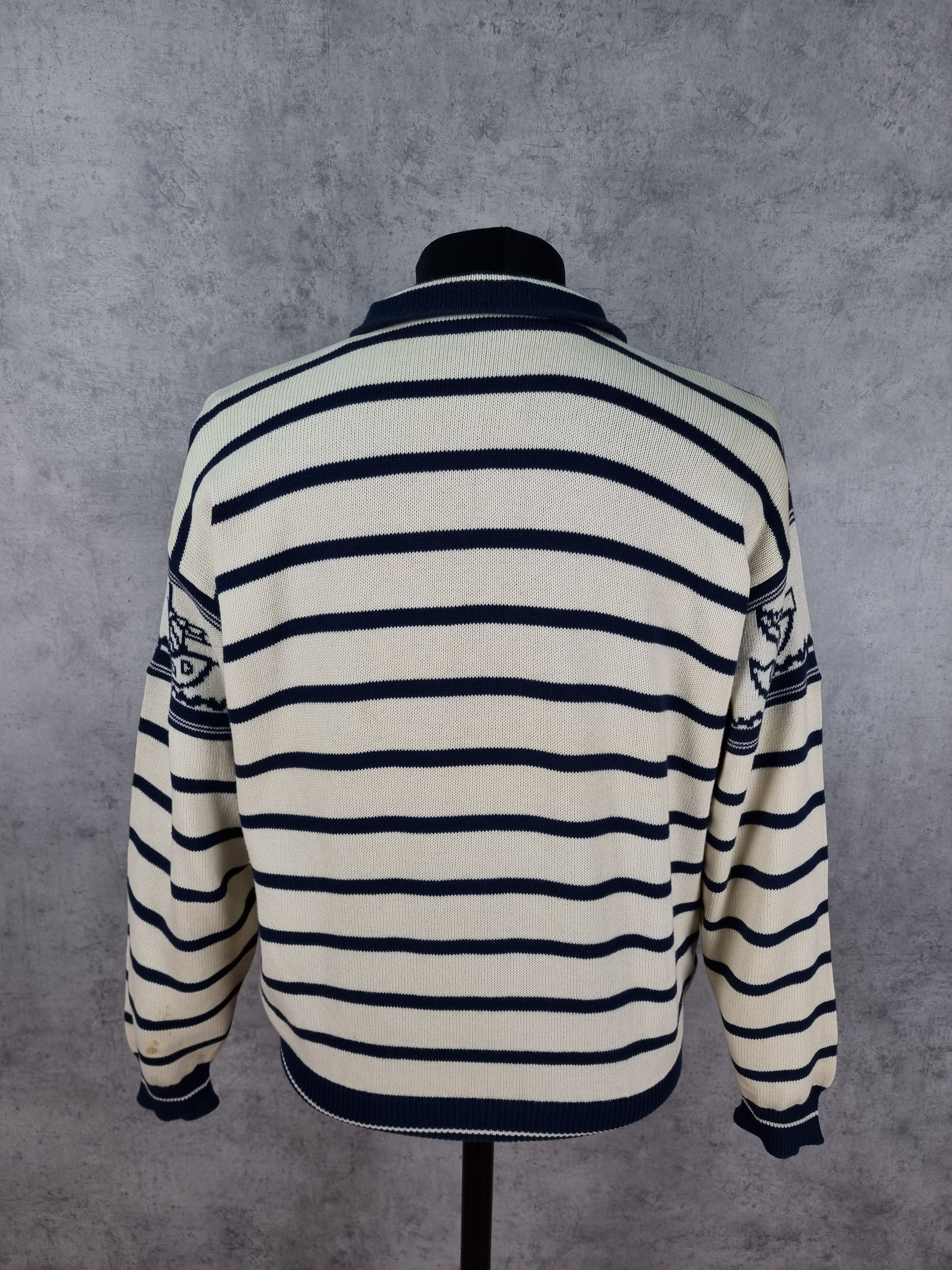 Iceberg × Jean Charles De Castelbajac Striped Castelbajac pour Iceberg Knitted Sweater Size US L / EU 52-54 / 3 - 9 Thumbnail