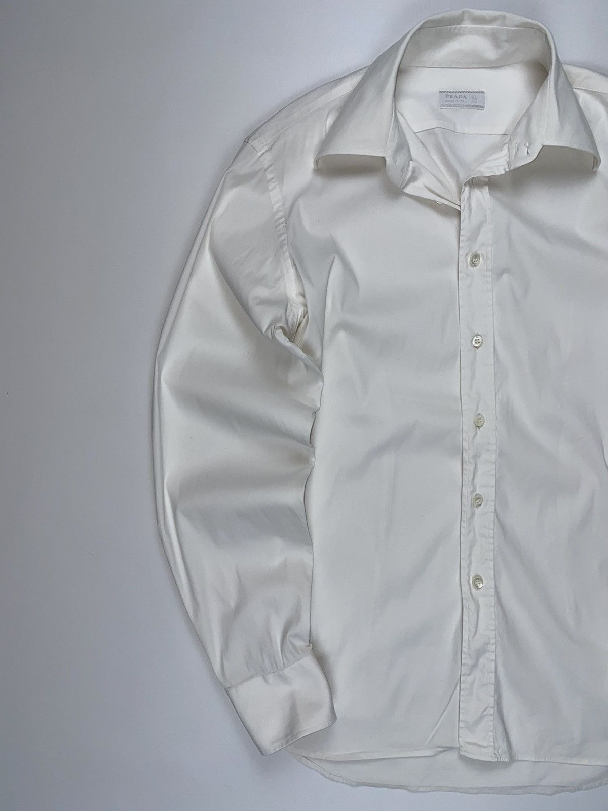 Prada 🚨 Prada Milano vintage button ups long sleeve shirt 41 / 16 Size US L / EU 52-54 / 3 - 2 Thumbnail