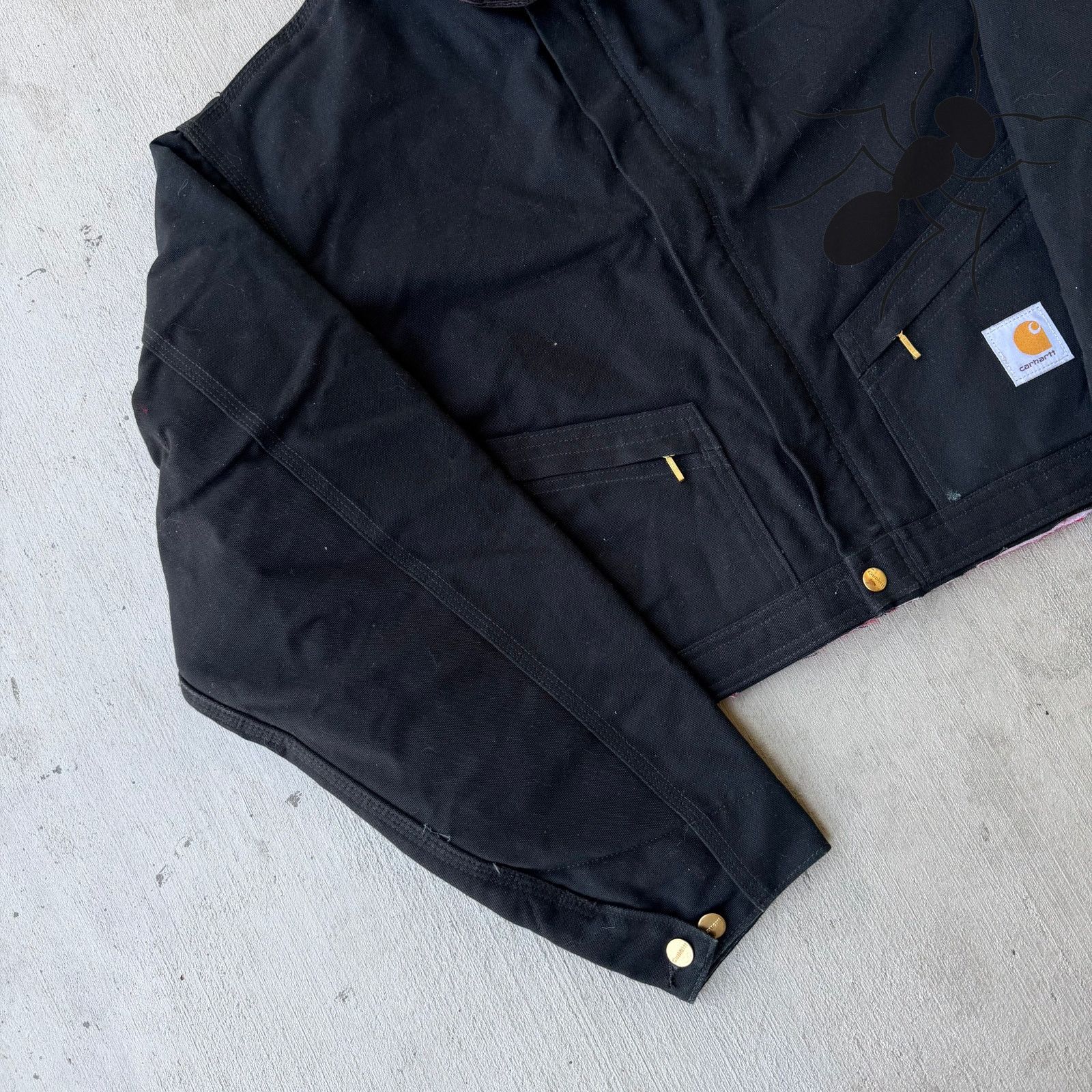 Carhartt × Vintage Carhartt black cropped Detroit style work wear jacket Size US L / EU 52-54 / 3 - 3 Thumbnail