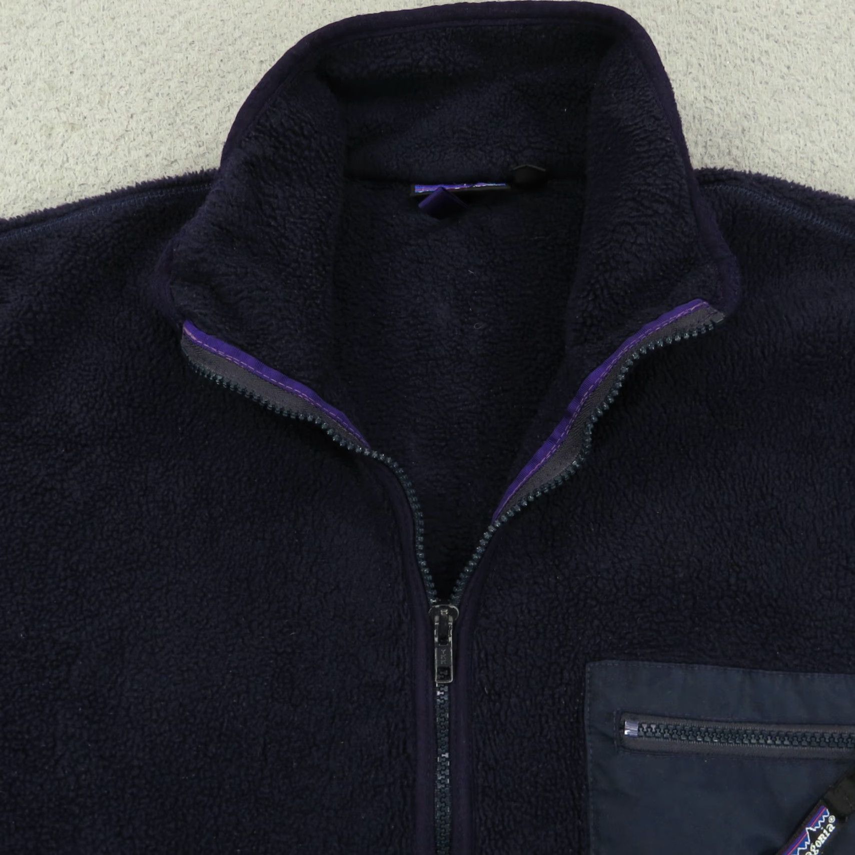 Patagonia Patagonia Jacket Mens Large Navy Synchilla Deep Pile Full Zip F9 USA 80s College Outdoor Windbreaker Size US L / EU 52-54 / 3 - 5 Thumbnail