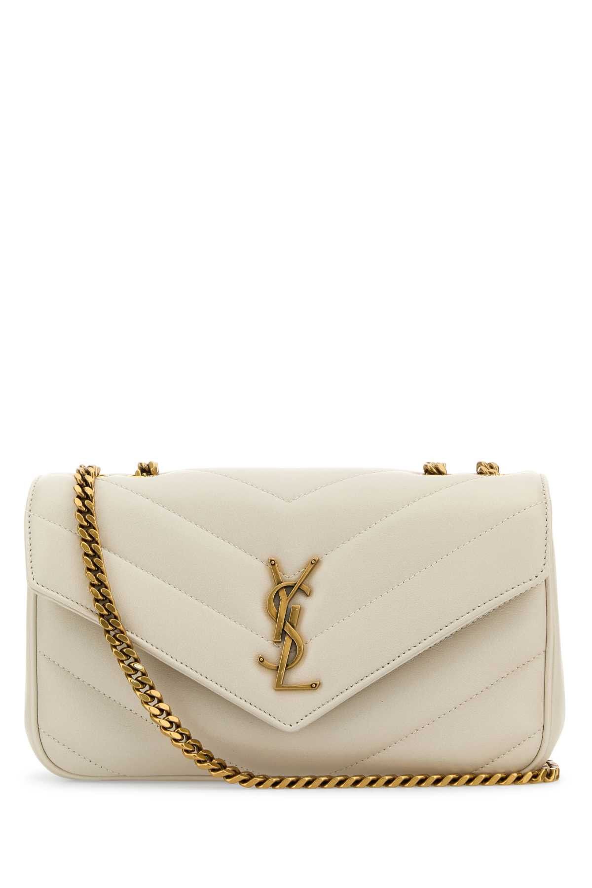 Saint Laurent Paris Ivory Leather Small Loulou Shoulder Bag Size ONE SIZE - 1 Thumbnail