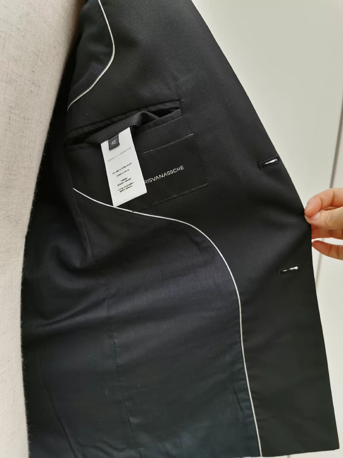 Other krisvanassche black design suit jacket ex-Dior 48 Size 48R - 8 Thumbnail