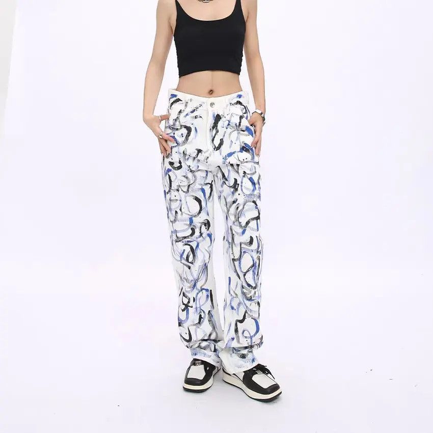 Designer × Japanese Brand Vintage Hip Hop Streetwear Loose Casual Jeans Size US 31 - 3 Thumbnail