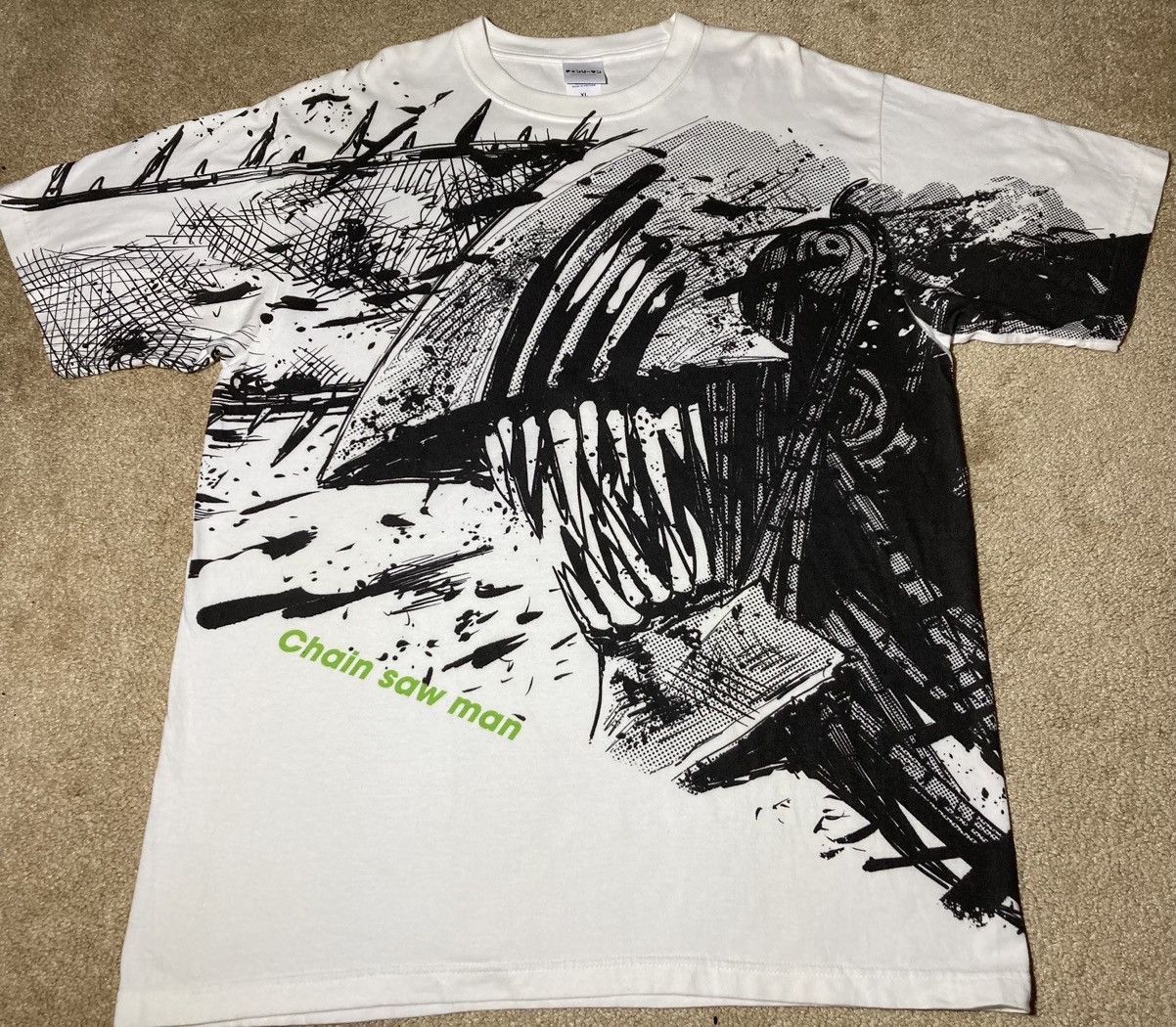 Anime 2020 Chainsaw Man Manga Tee Denji Anime Shonen Jump JJK 90s Size US XL / EU 56 / 4 - 2 Thumbnail