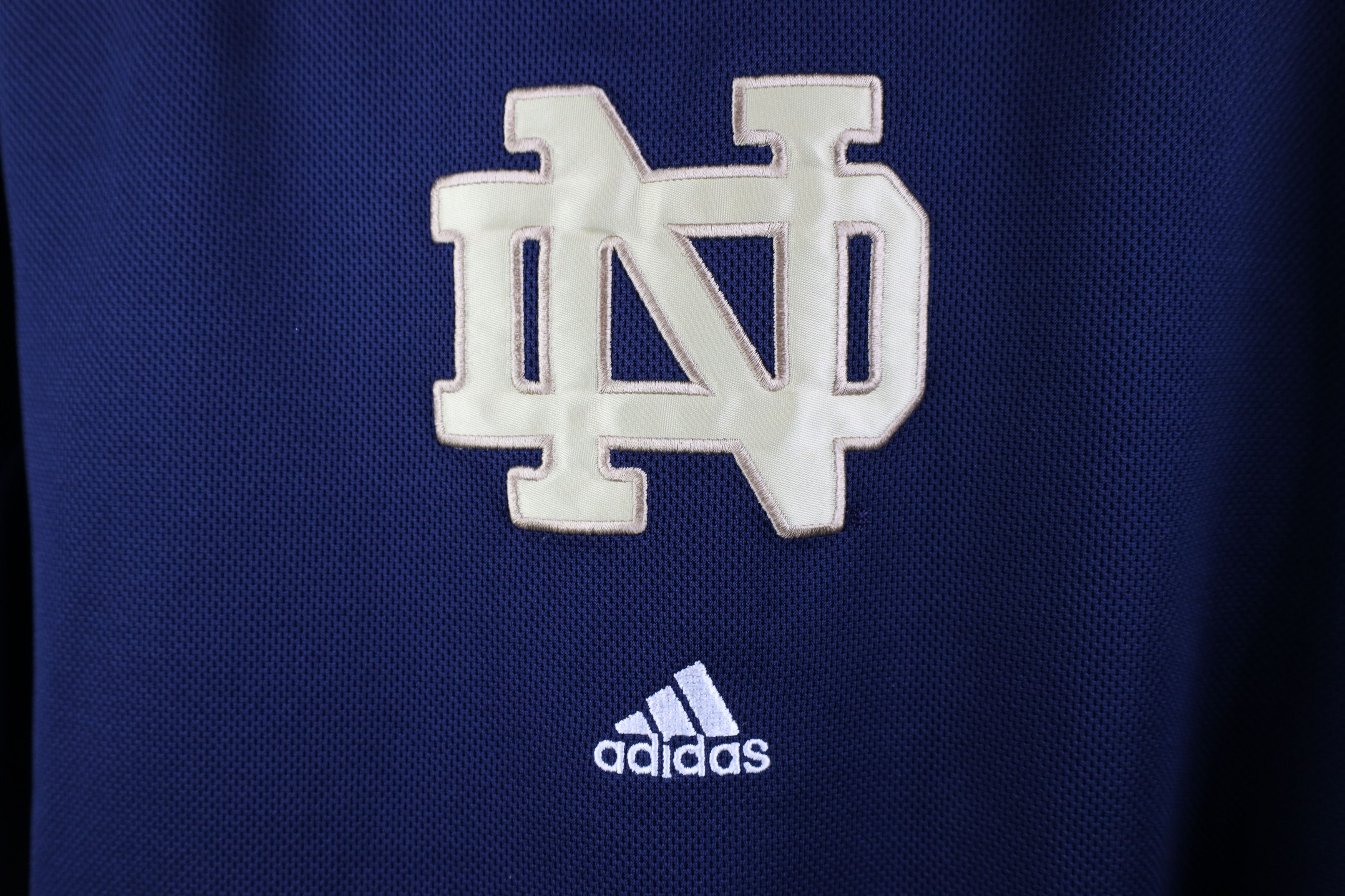 Adidas Vintage Y2K Adidas Notre Dame University Hoodie Sweatshirt Size US XL / EU 56 / 4 - 5 Thumbnail
