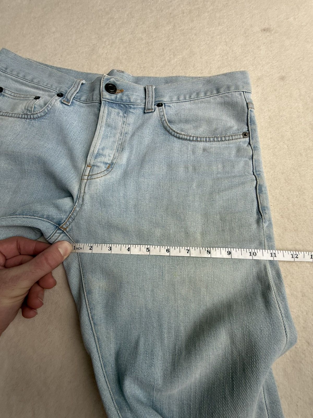 Saint Laurent Paris SS14 Saint Laurent light wash denim jeans Hedi Slimane 31 Size US 31 - 10 Thumbnail