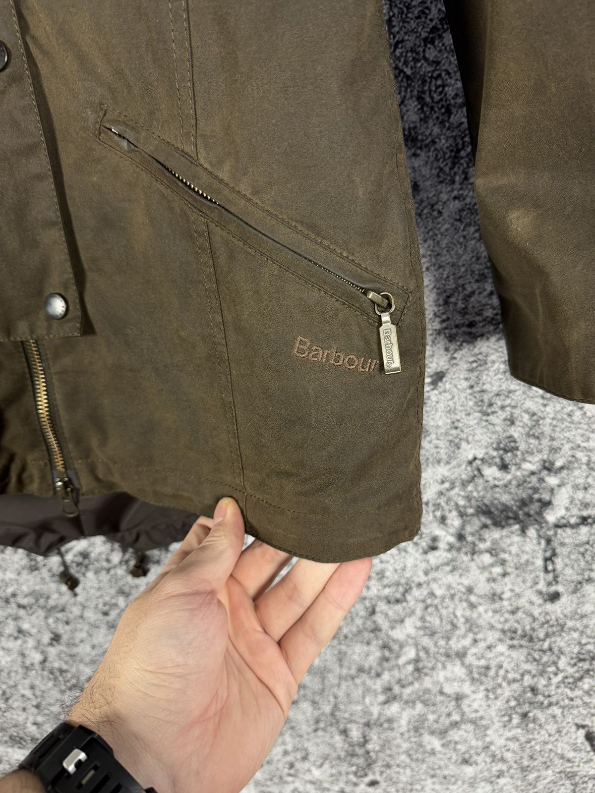 Barbour Barbour Winter Force Parka Wax Jacket Waxed Cotton Size UK 8 Size S / US 4 / IT 40 - 7 Thumbnail