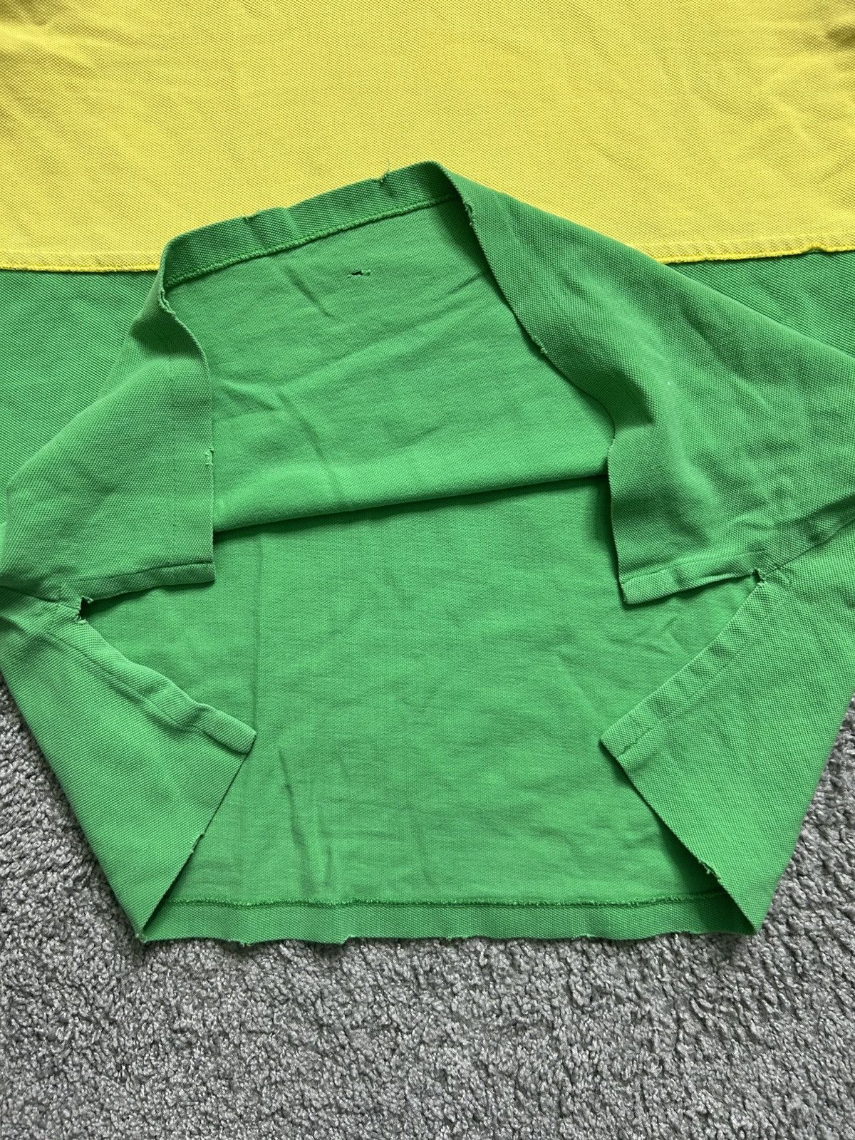 Polo Ralph Lauren Vintage 80s Polo Ralph Lauren Striped Green Yellow Distress Size US L / EU 52-54 / 3 - 5 Thumbnail