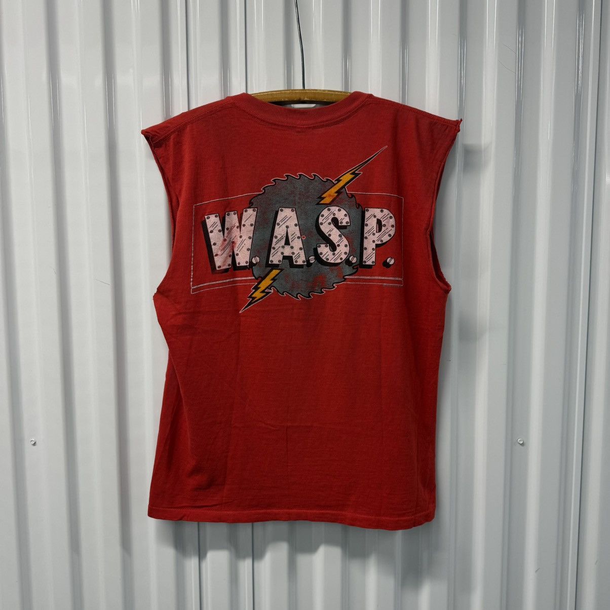 Vintage RARE Vintage 80s WASP Fucked Up Double Sided Cutoff Band Tee Size US L / EU 52-54 / 3 - 9 Thumbnail