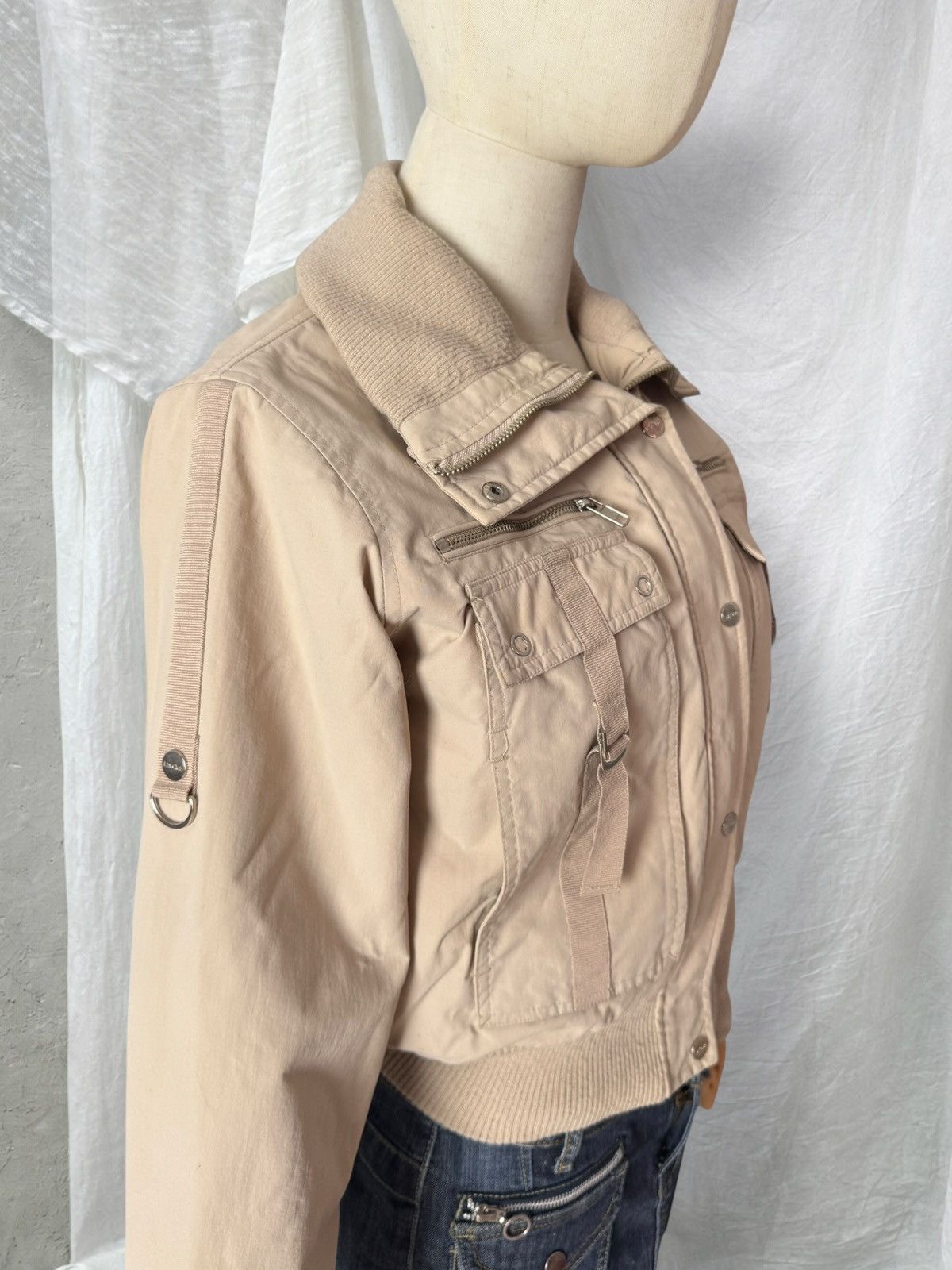 If Six Was Nine Avant Garde Vintage Strap Details Cropped Bomber Jacket Size S / US 4 / IT 40 - 5 Thumbnail