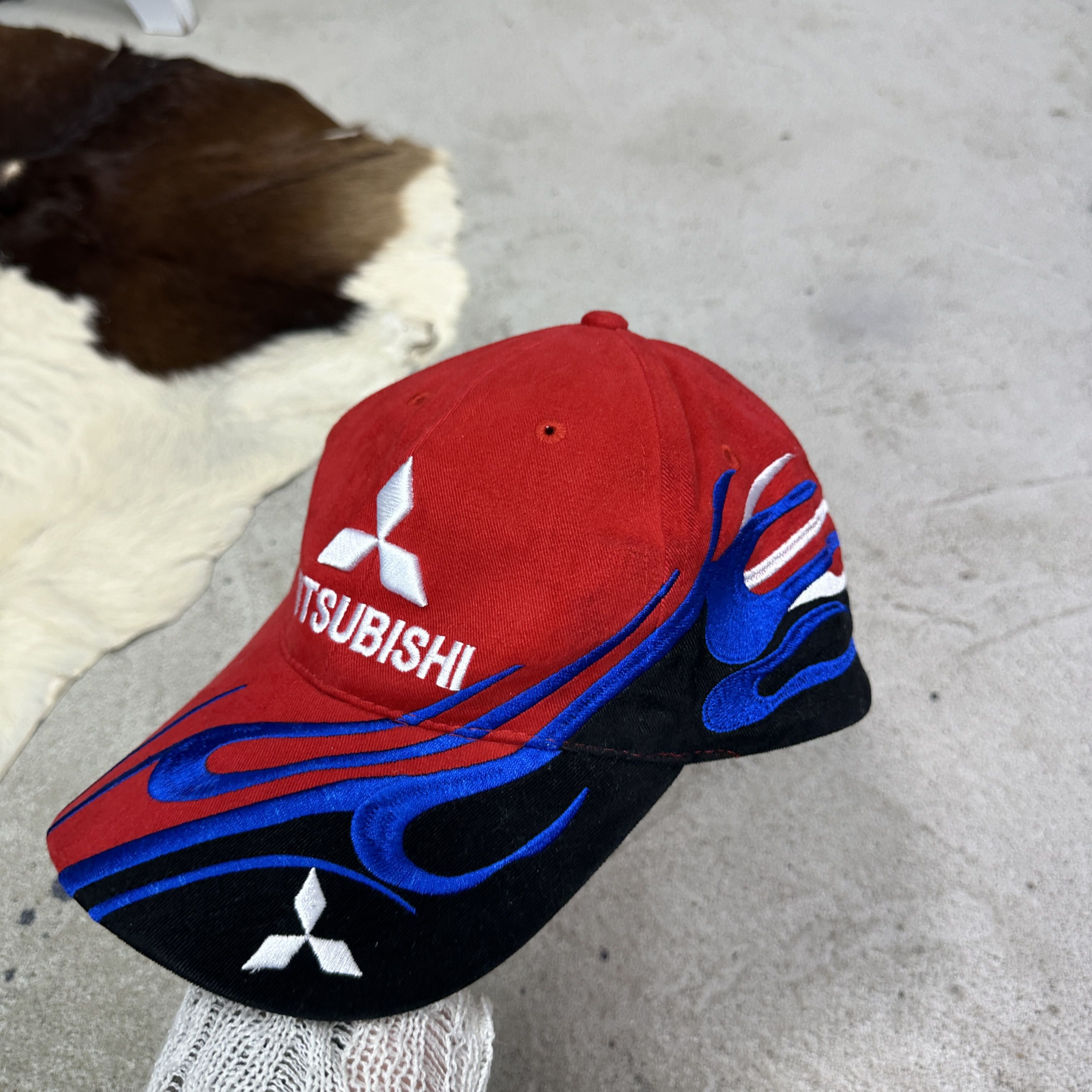 Vintage Vintage Sportswear Moto Mitsubishi Racing Hat Y2K Size ONE SIZE - 2 Thumbnail