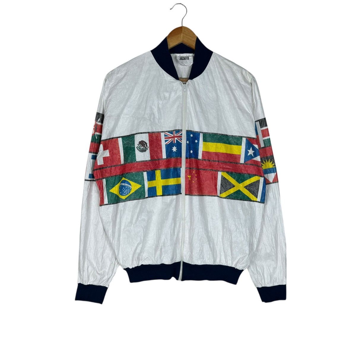 DuPont 🌟DUPONT TYVEK WORLD FLAG ZIPPER JACKET Size US L / EU 52-54 / 3 - 3 Thumbnail