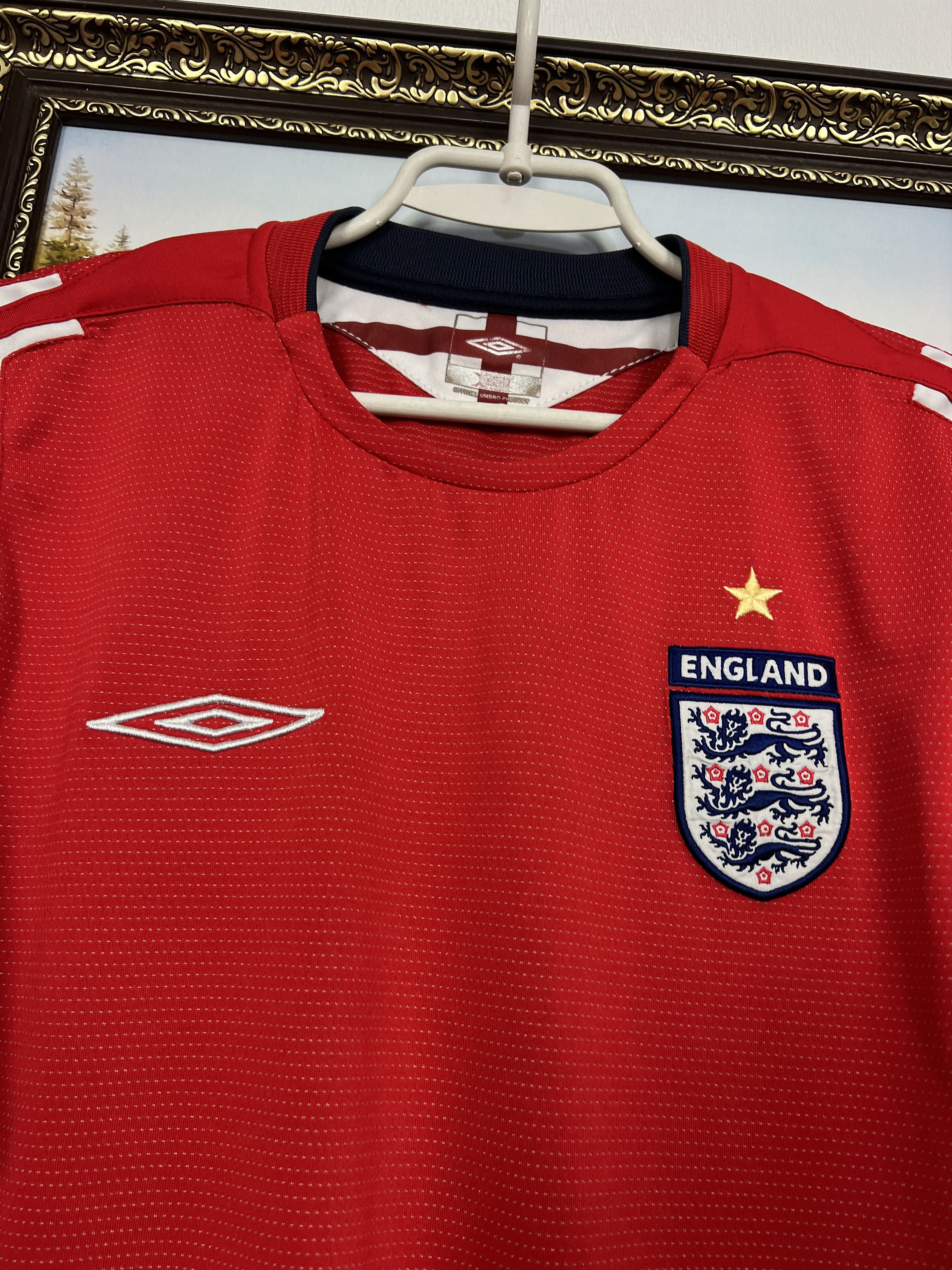Umbro England Away football shirt 2004 Soccer Umbro Jersey Trikot Size US L / EU 52-54 / 3 - 3 Thumbnail