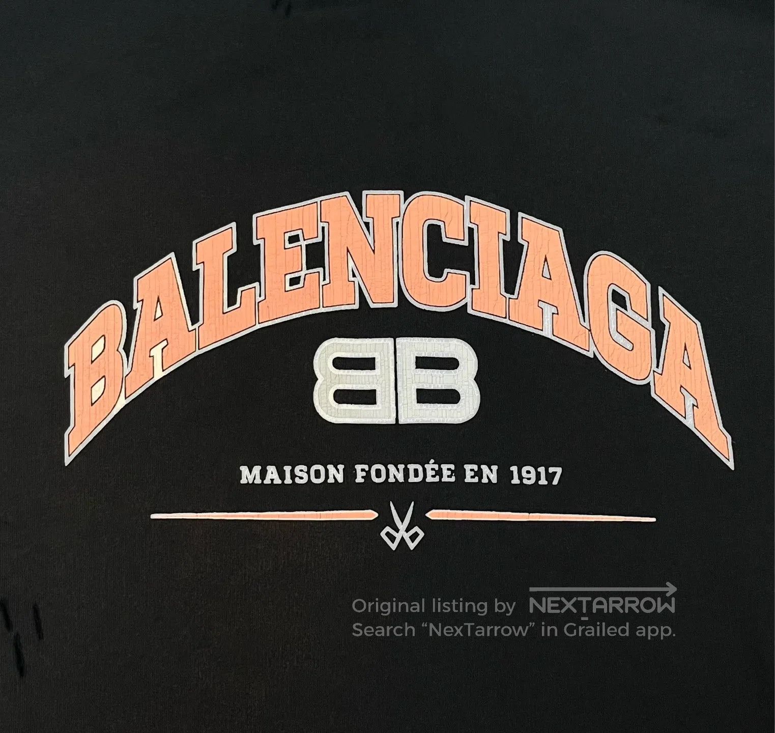 Balenciaga Balenciaga SS22 Black Distressed Wheat Ear Scissors Hoodie Size XS / US 0-2 / IT 36-38 - 5 Thumbnail