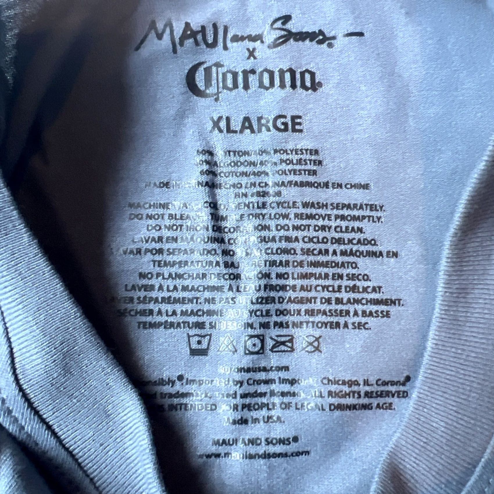 Vintage Maui & Sons Corona Beer Collab Surfer Shirt Adult XL Graphic Print Size US XL / EU 56 / 4 - 5 Thumbnail