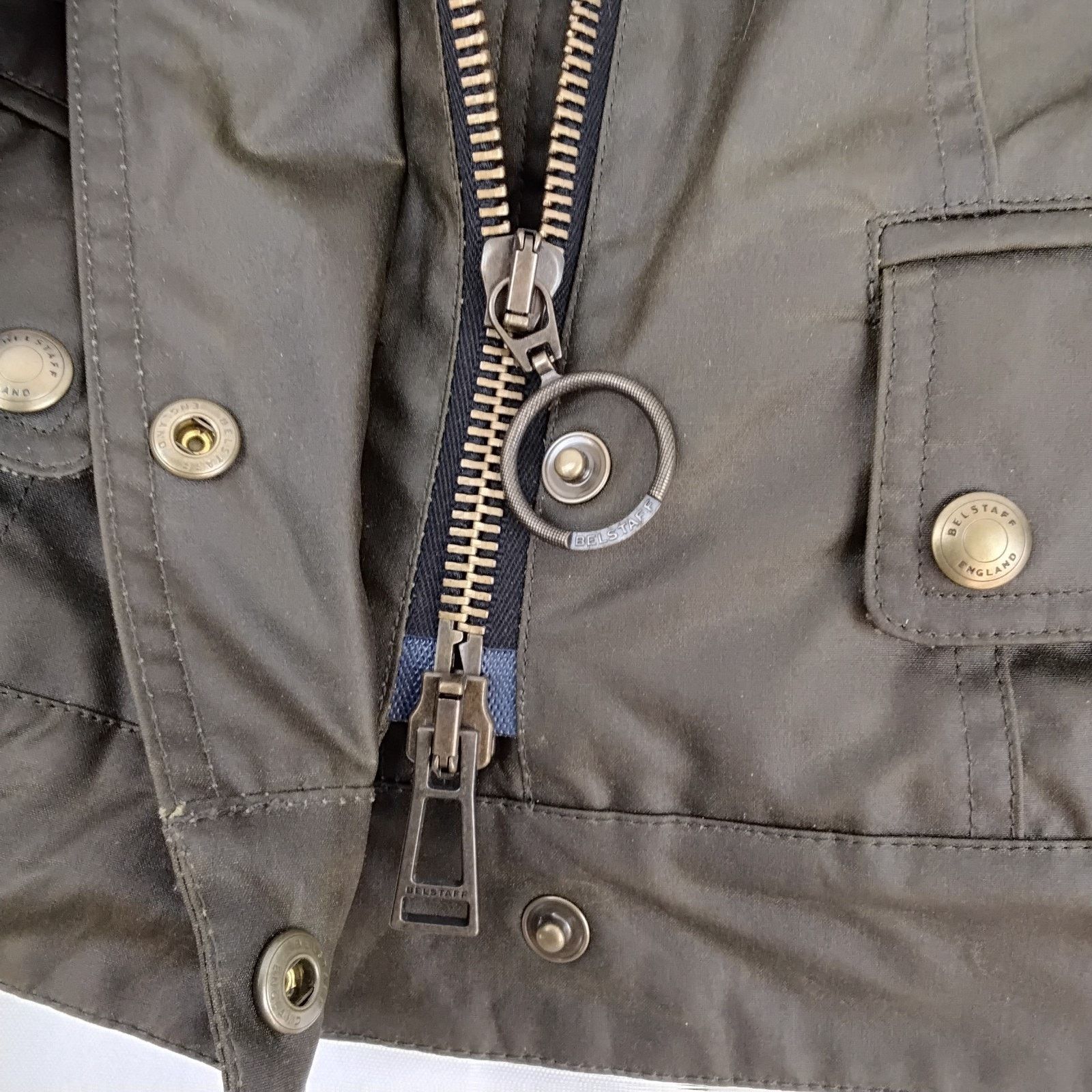 Belstaff Belstaff Waxed Tin Cloth Jacket Men's 42 Brown narrow waist Size US S / EU 44-46 / 1 - 7 Thumbnail