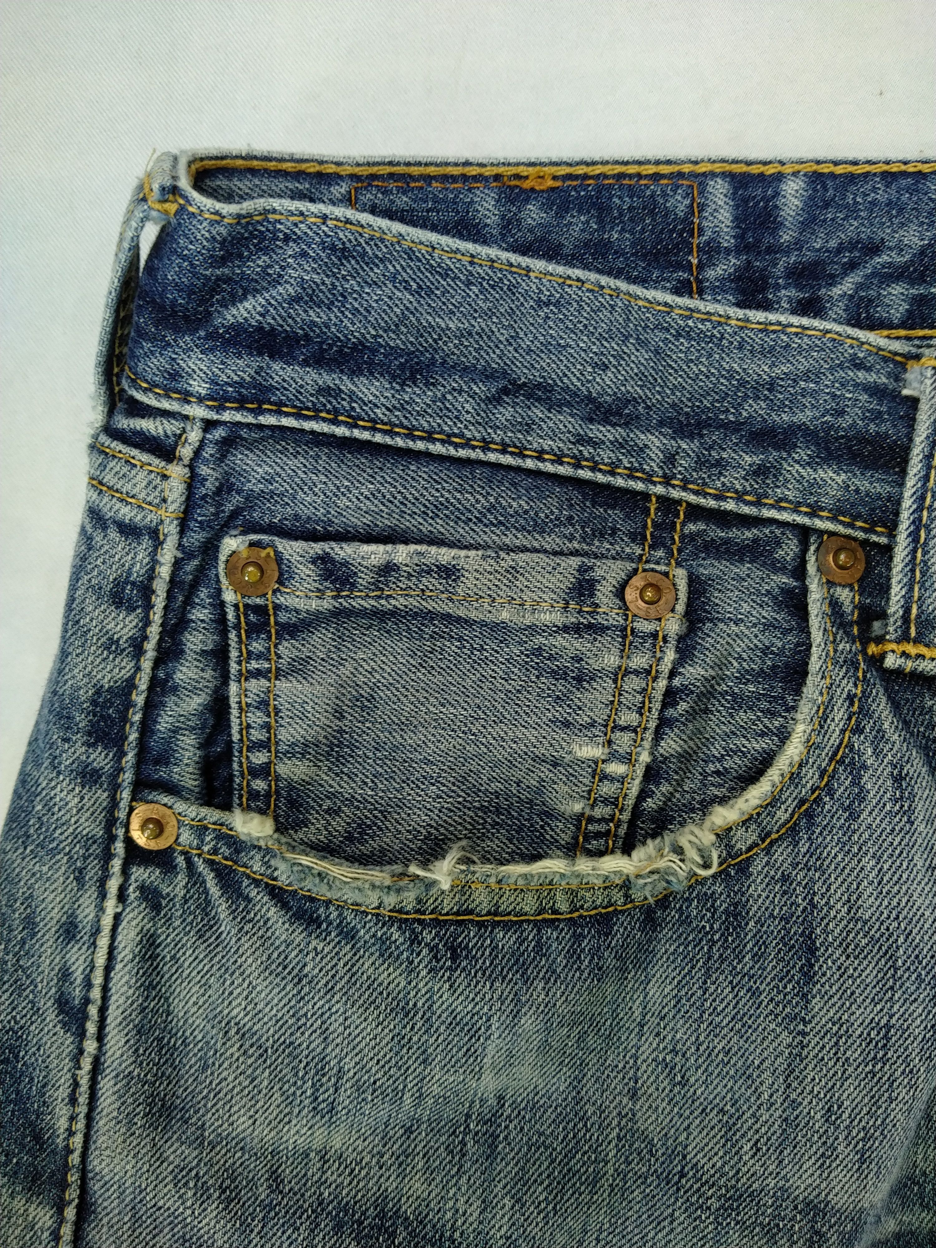 Japanese Brand Blue Distressed Vintage Levi's 501 34x26.5 Denim -JN257 Size US 34 / EU 50 - 16 Thumbnail