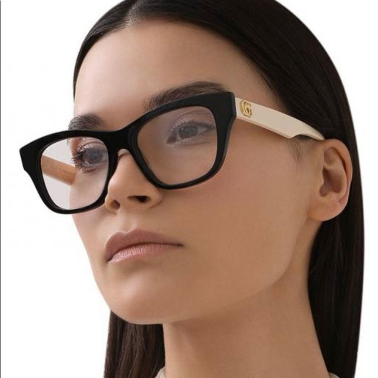 Gucci BRAND NEW GUCCI GG0999O 002 Black/White Transparent Women Size ONE SIZE - 1 Thumbnail